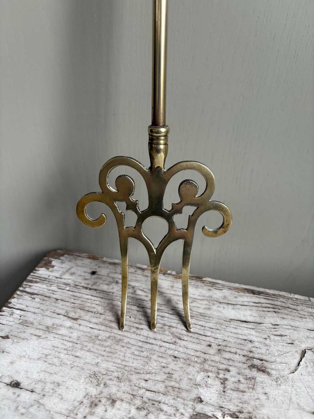 Brass Toasting Fork, Fireside Tools