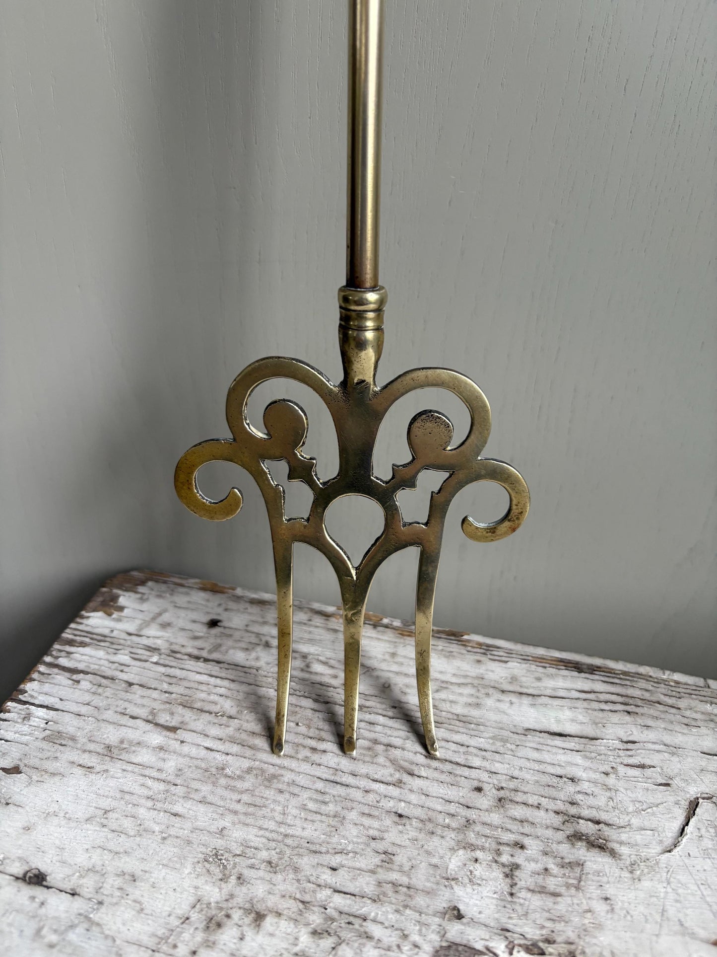 Brass Toasting Fork, Fireside Tools