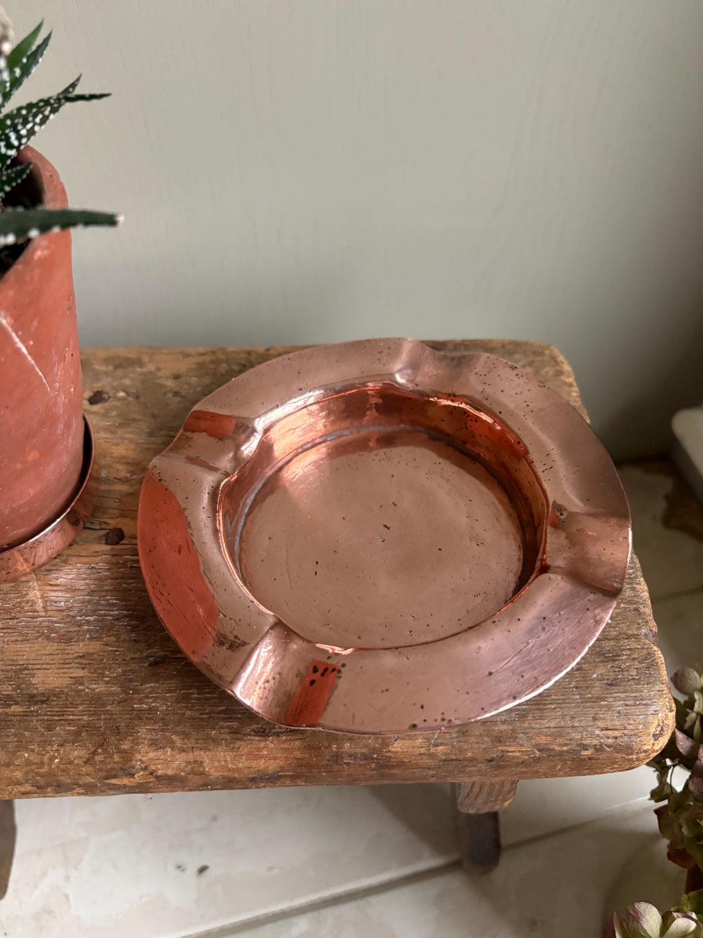 Two Copper Ashtrays