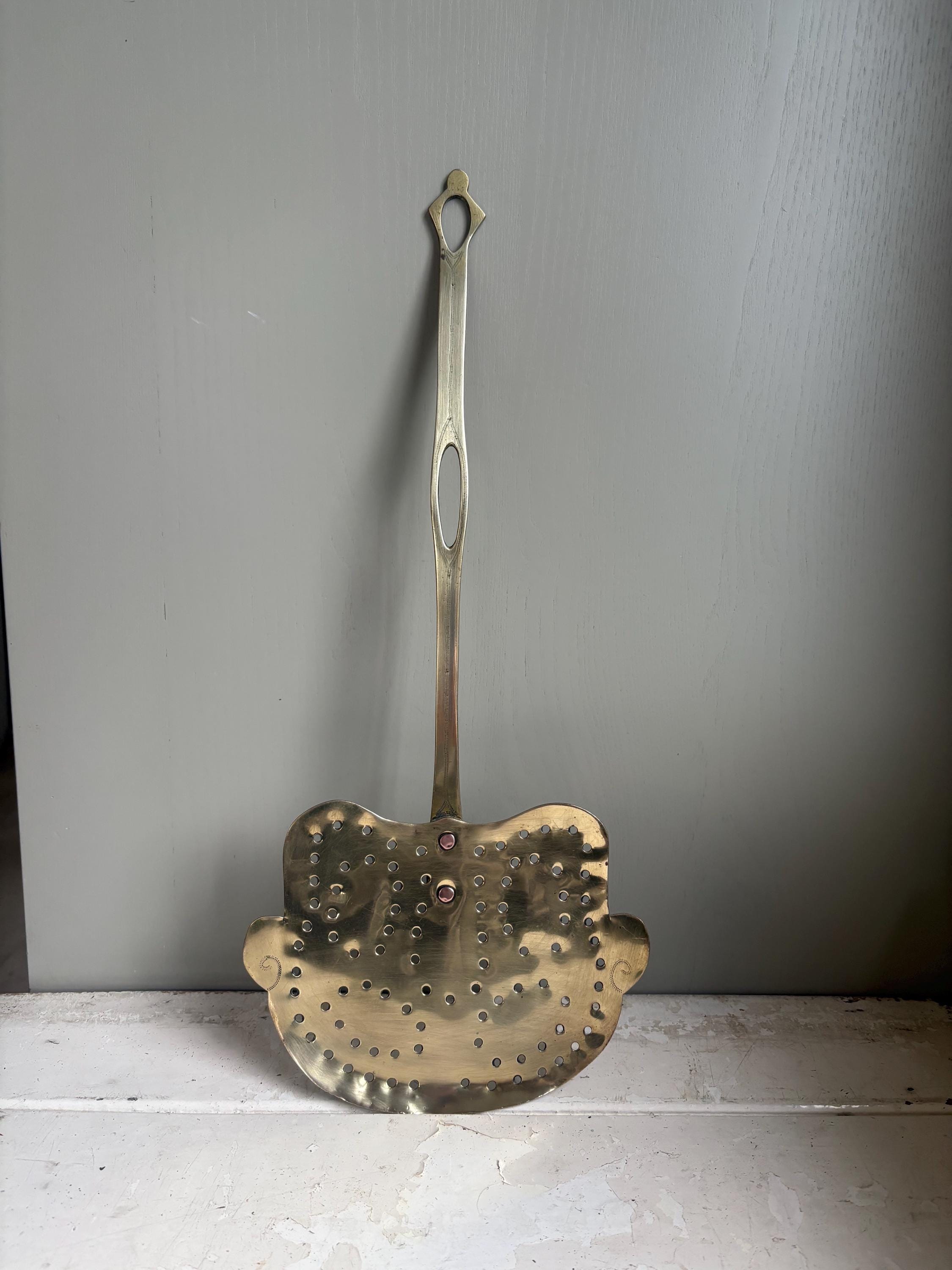 Vintage Brass skimmer, Victorian Kitchen