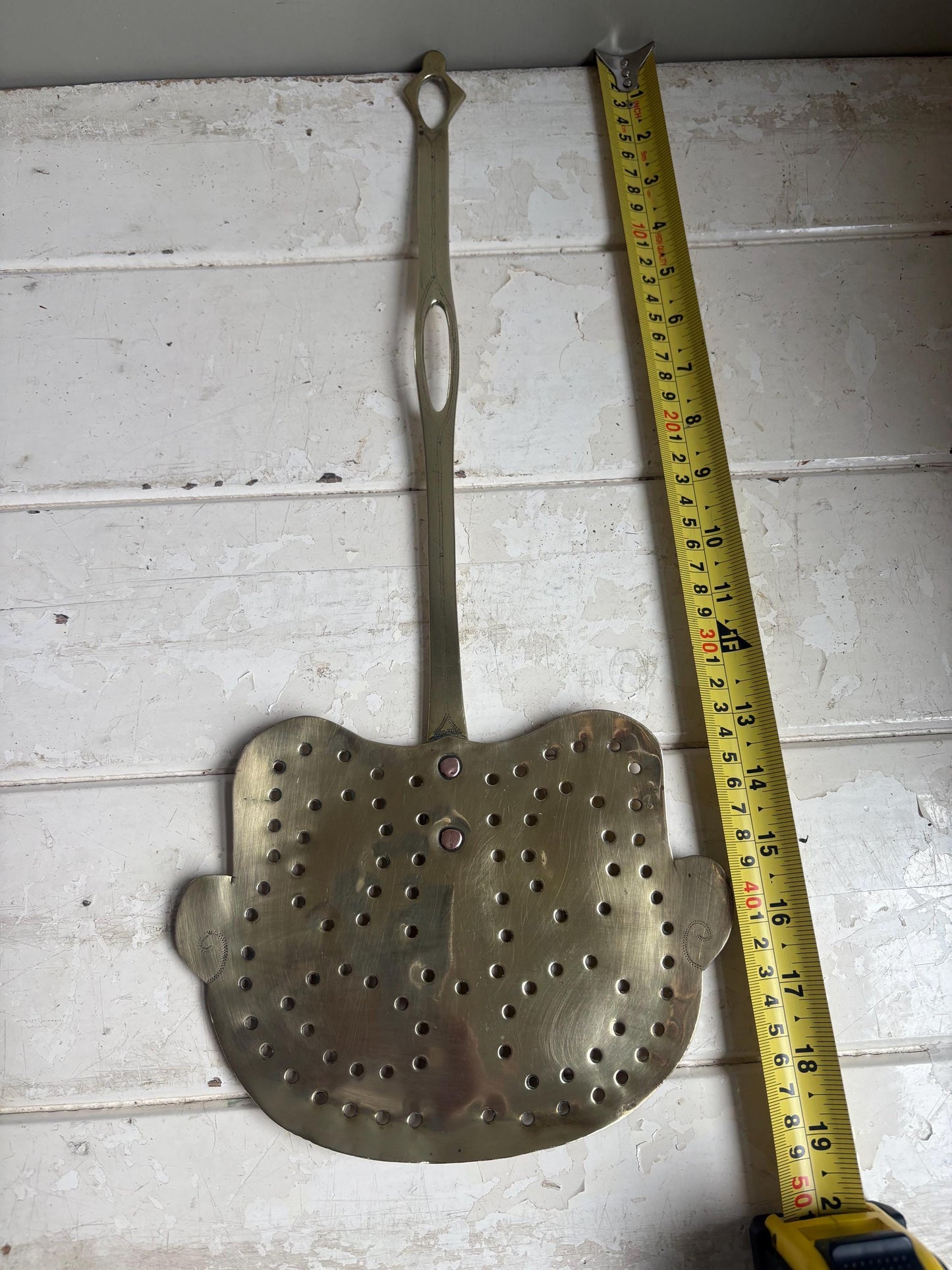 Vintage Brass skimmer, Victorian Kitchen