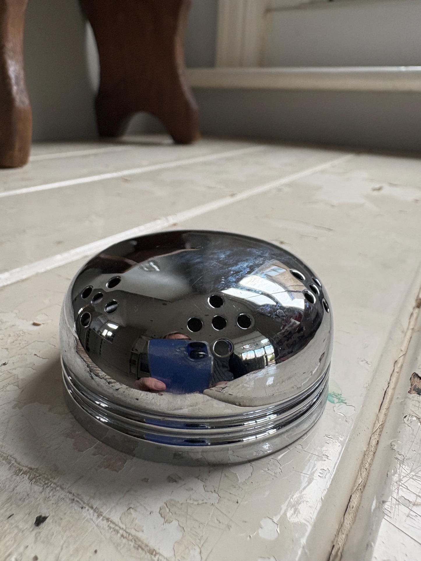 Large glass vintage sugar shaker