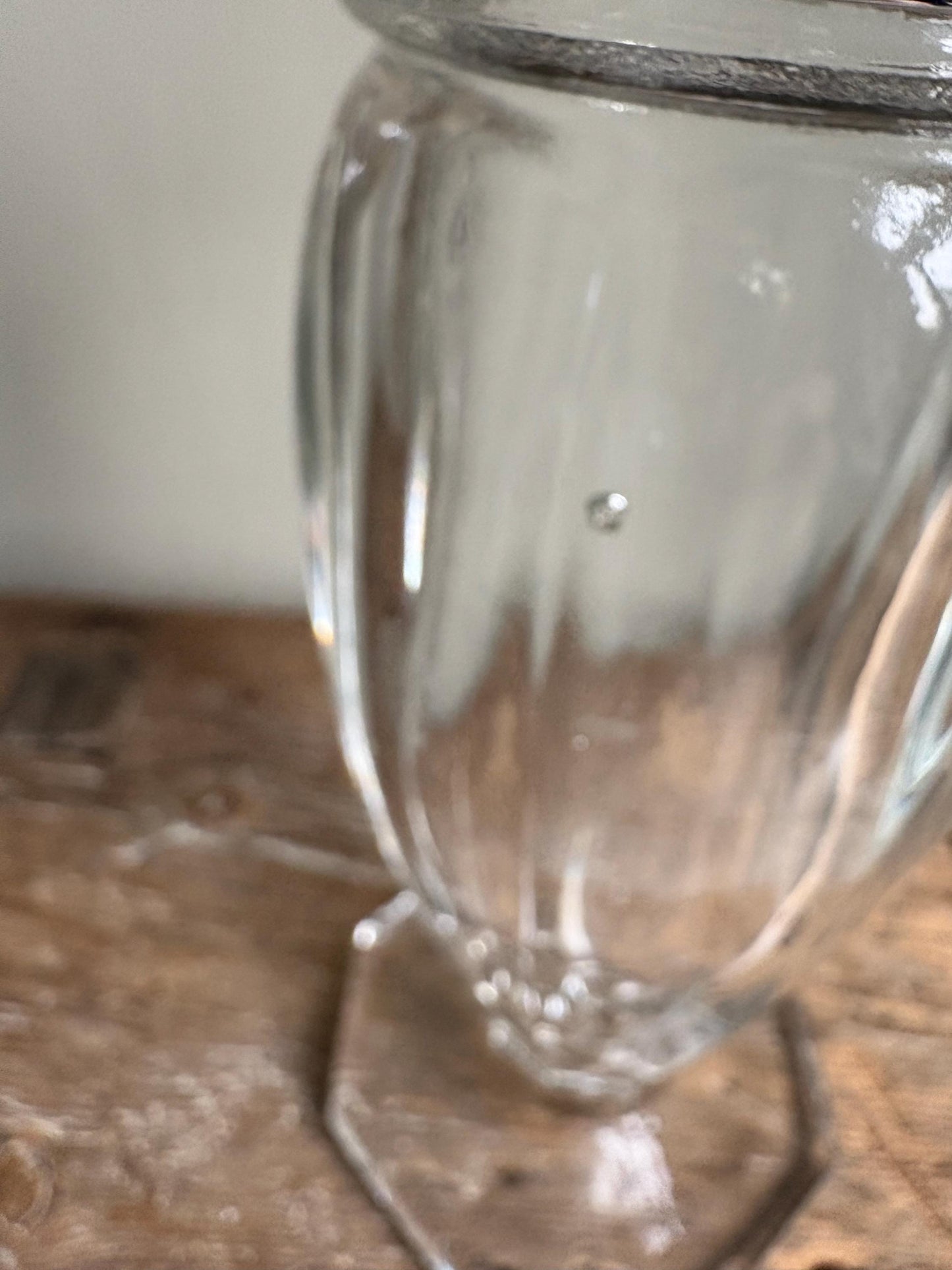 Large glass vintage sugar shaker