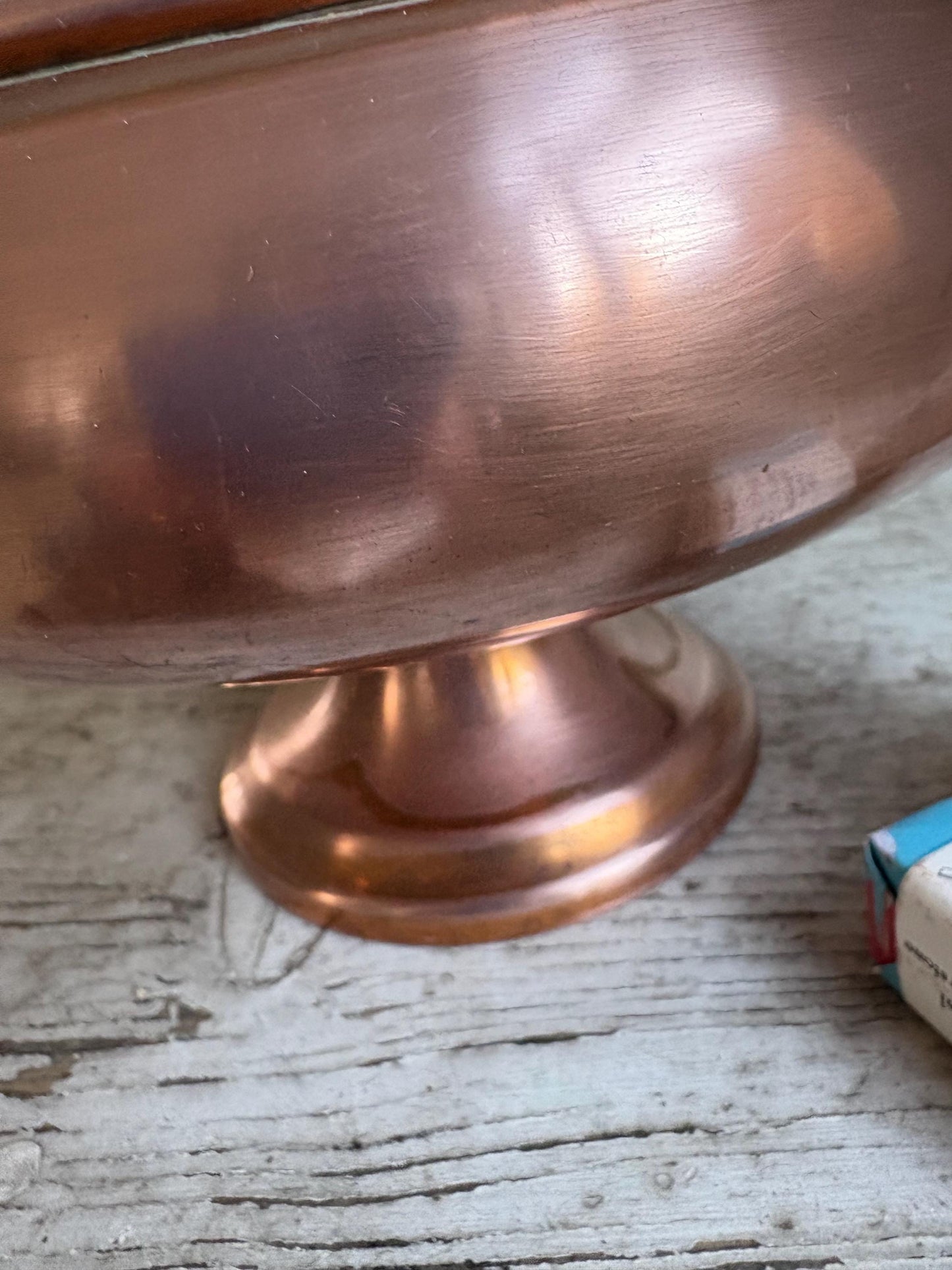 Vintage Copper Pedastal Bowl.