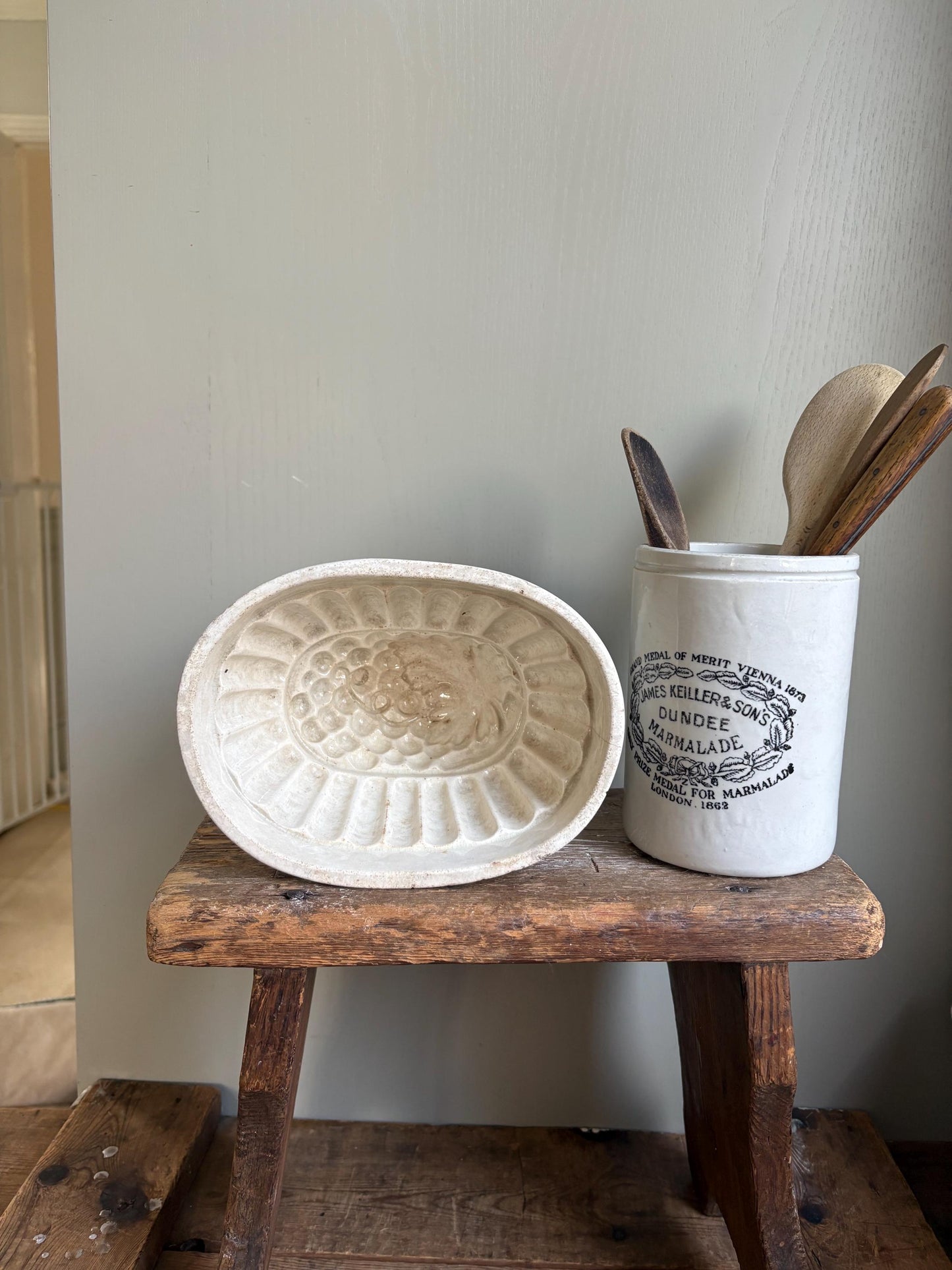 Ironstone Jelly Mould, Vintage Jelly Mould