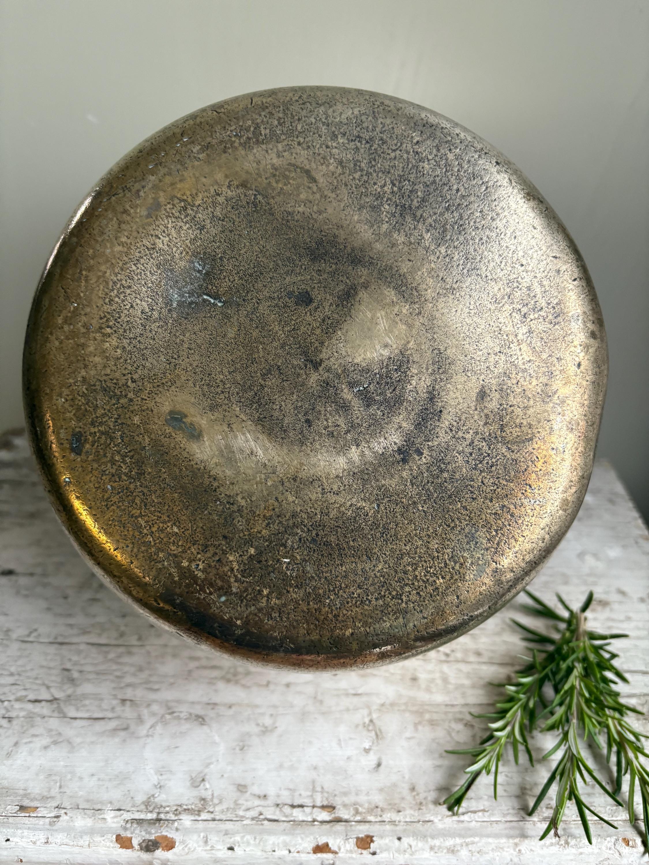 Small Old Brass Preserving Pan