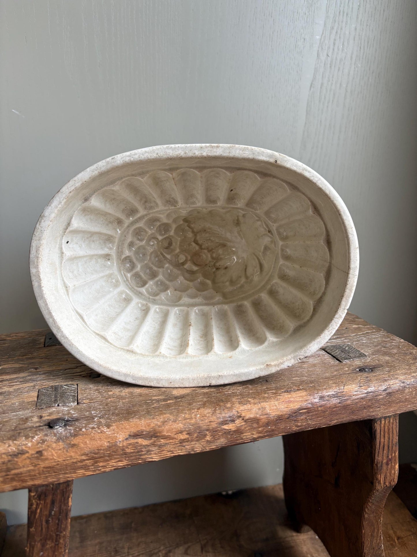Ironstone Jelly Mould, Vintage Jelly Mould