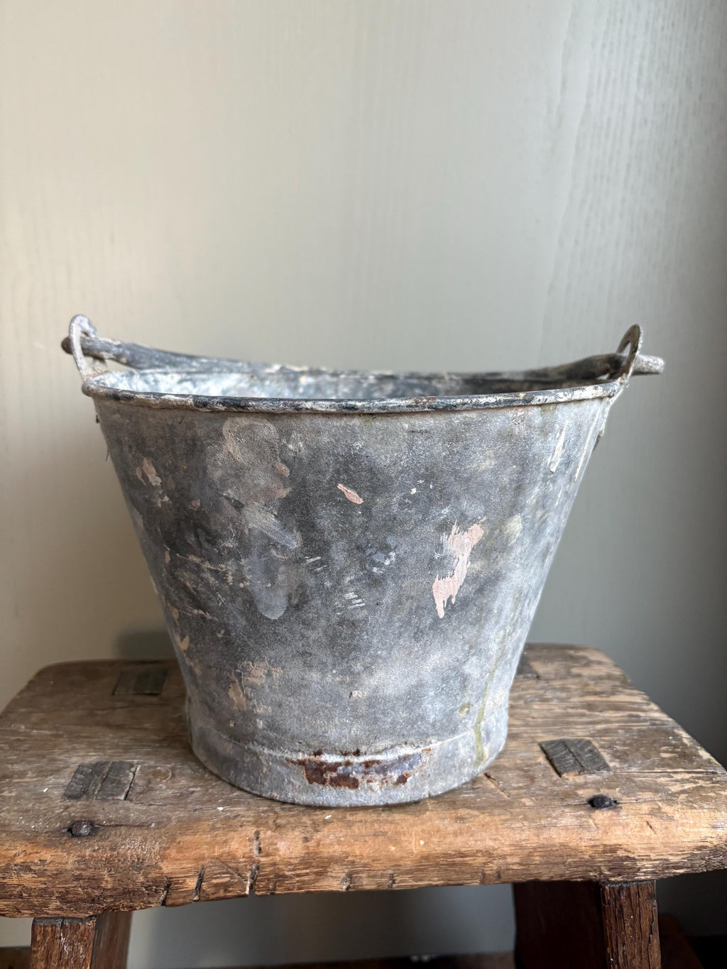Small vintage galvanised bucket