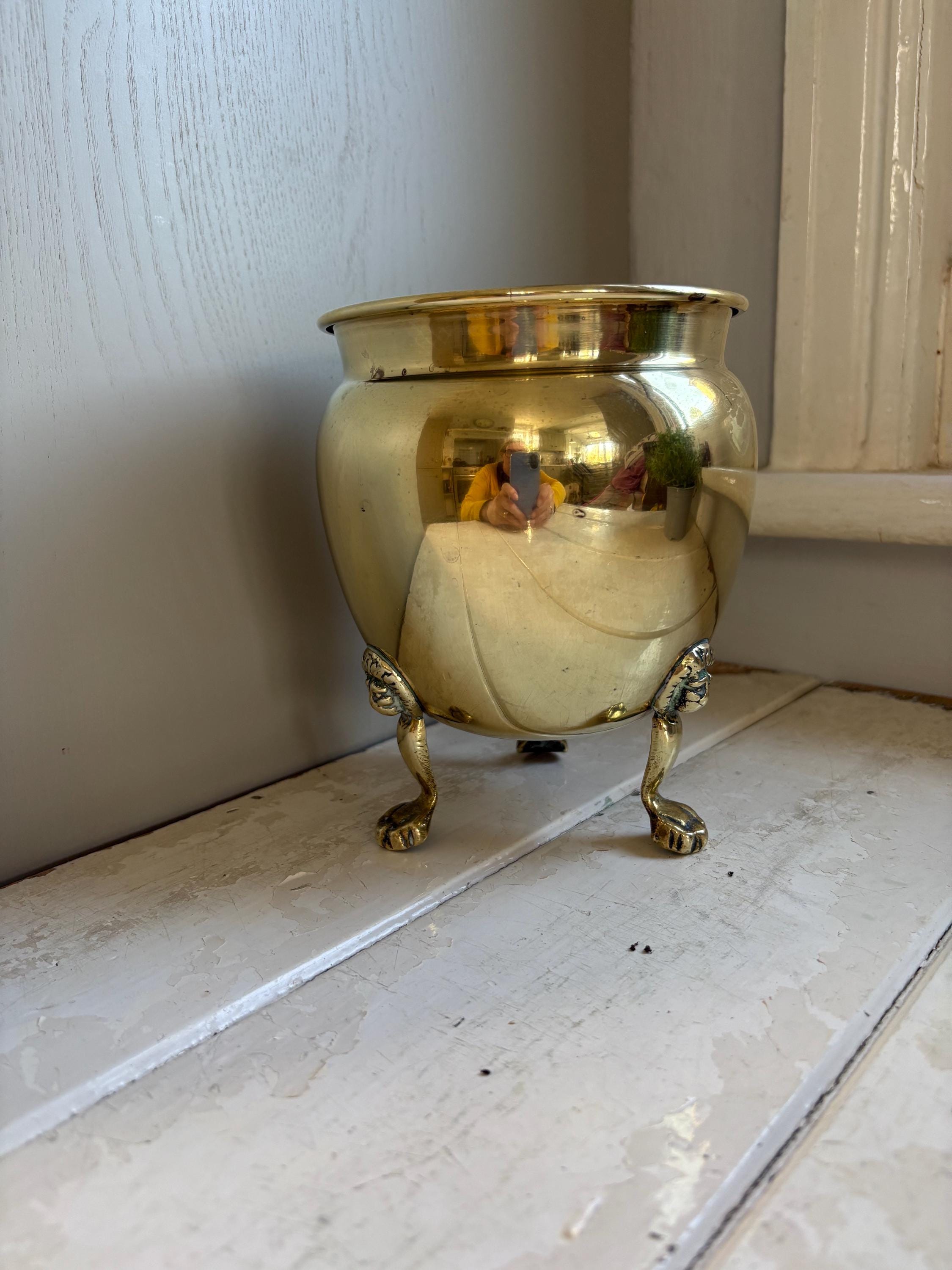 Old Brass Planter