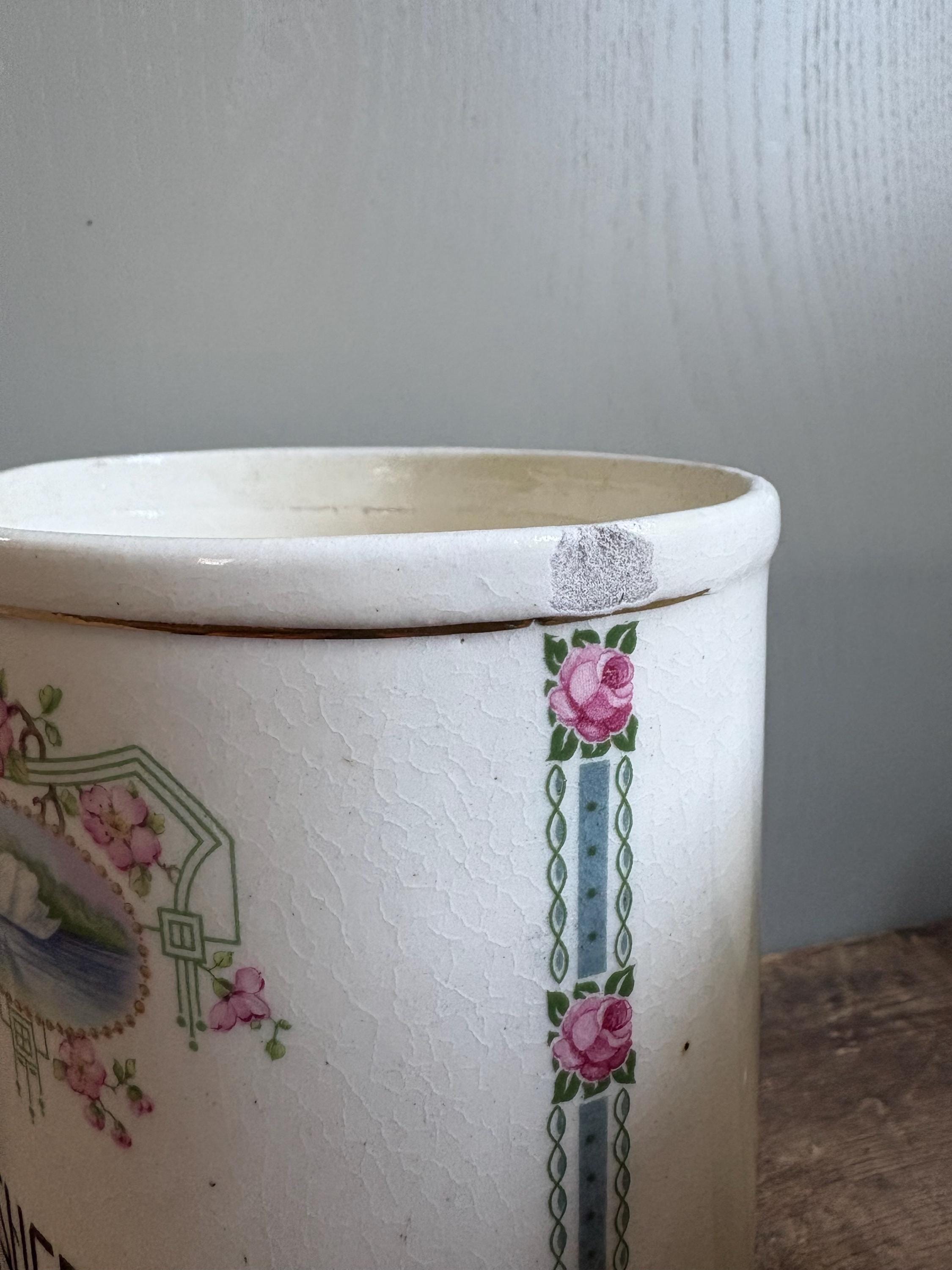 Vintage French Ceramic Storage Jars, Art Deco