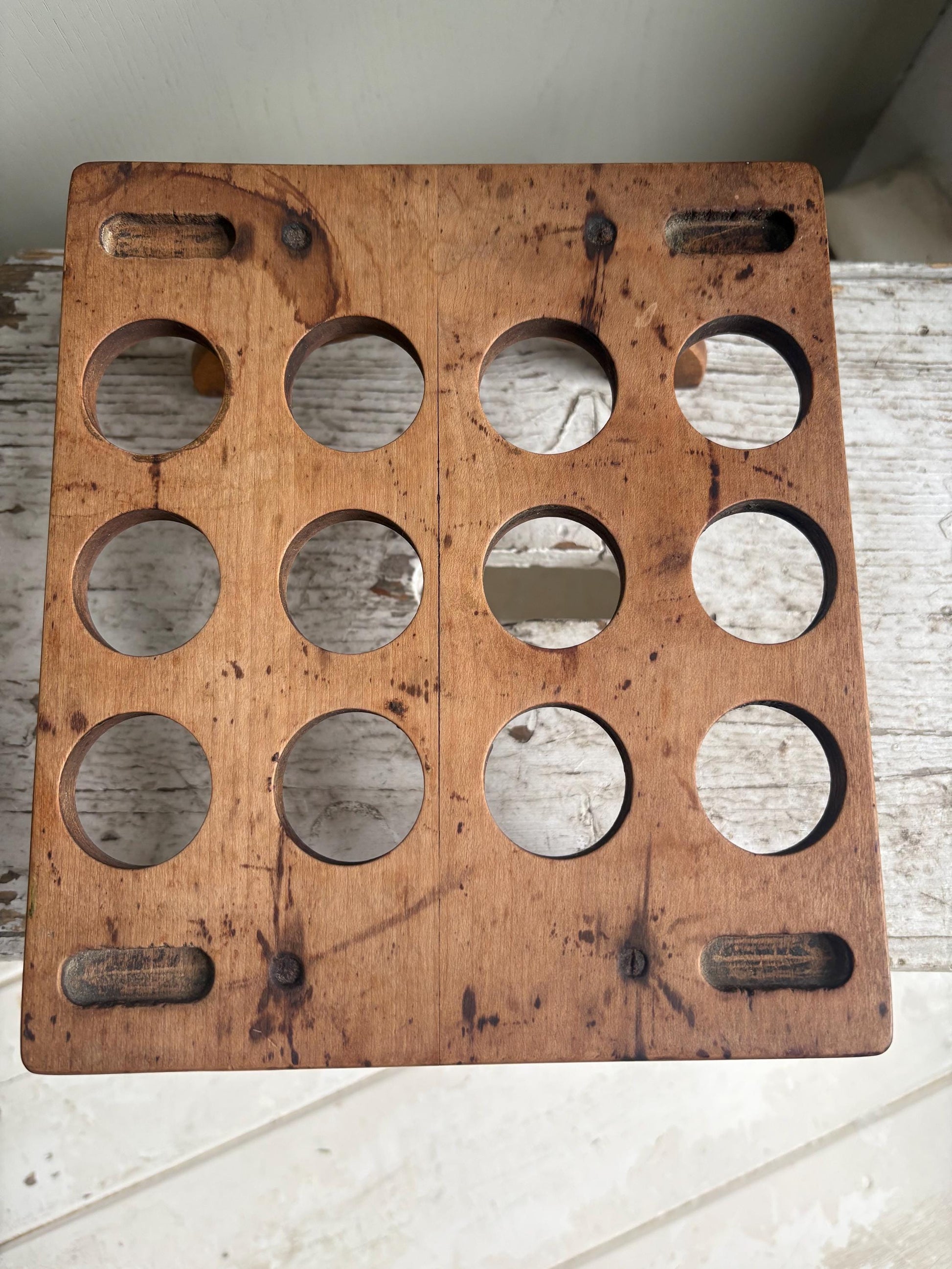 Late Victorian Treen Egg Rack.
