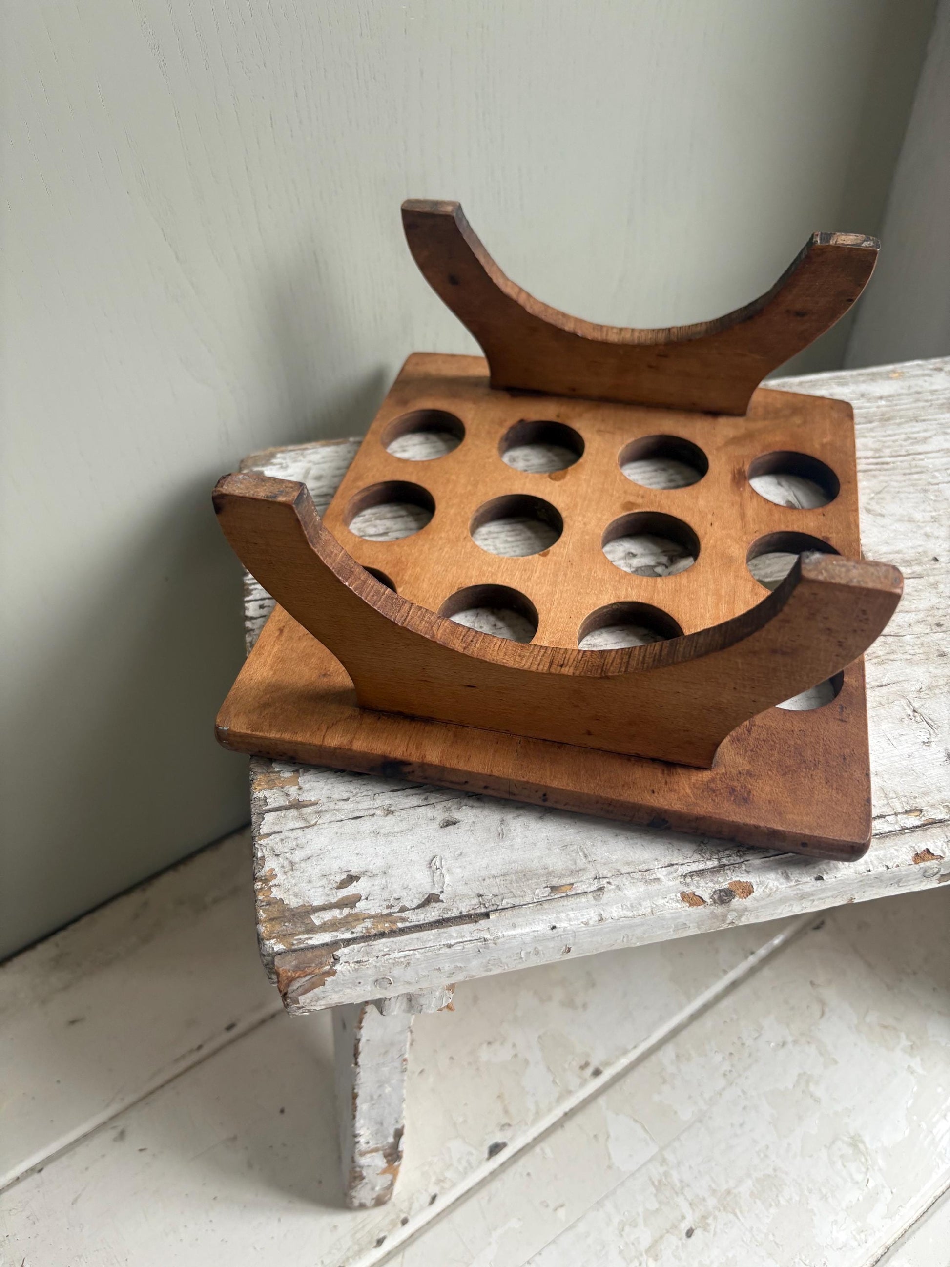 Late Victorian Treen Egg Rack.