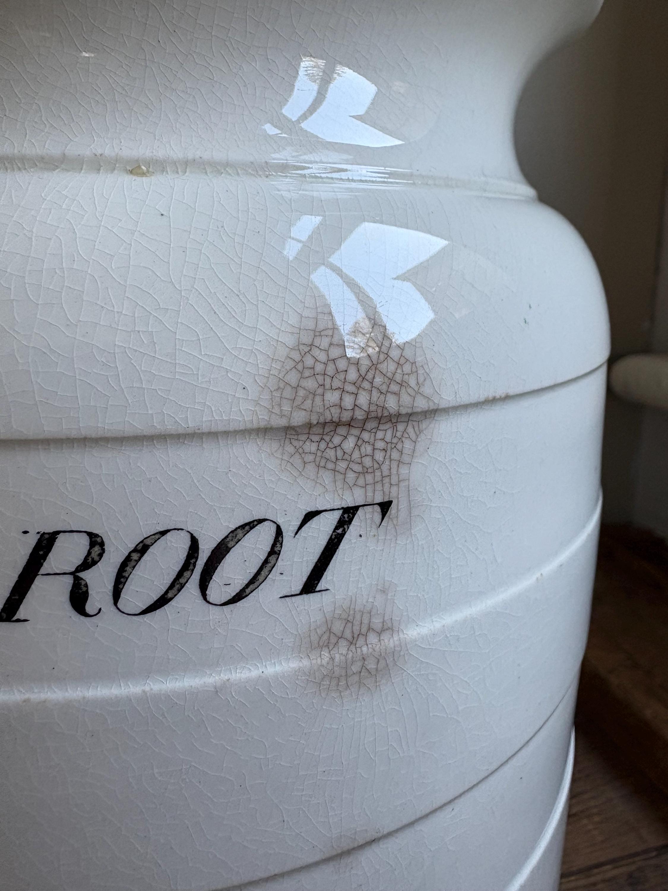 Very Large Ironstone Storage Jar, Arrowroot Storage Pot, Antique Ironstone, Kitchenalia