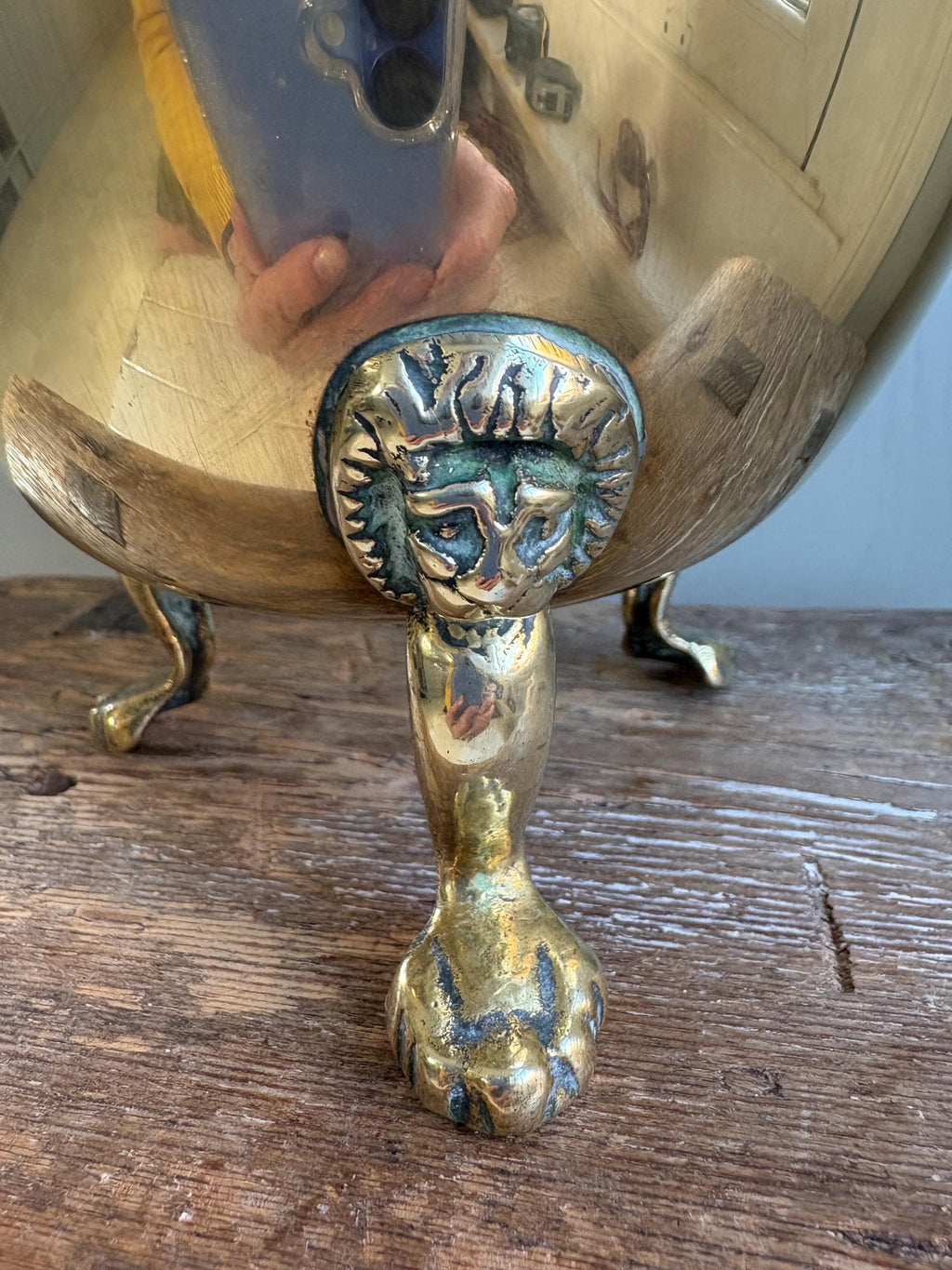 Old Brass Planter