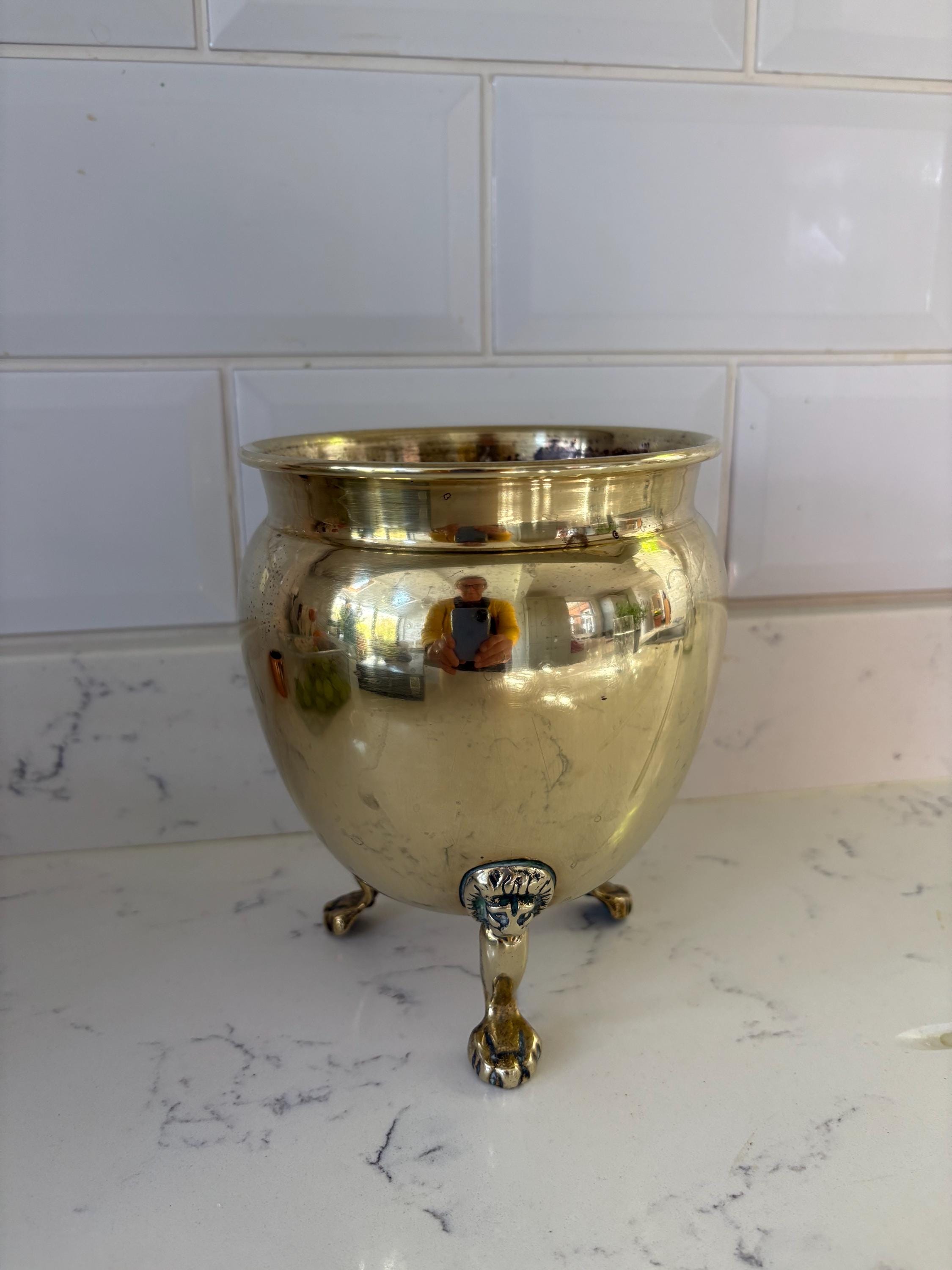 Old Brass Planter