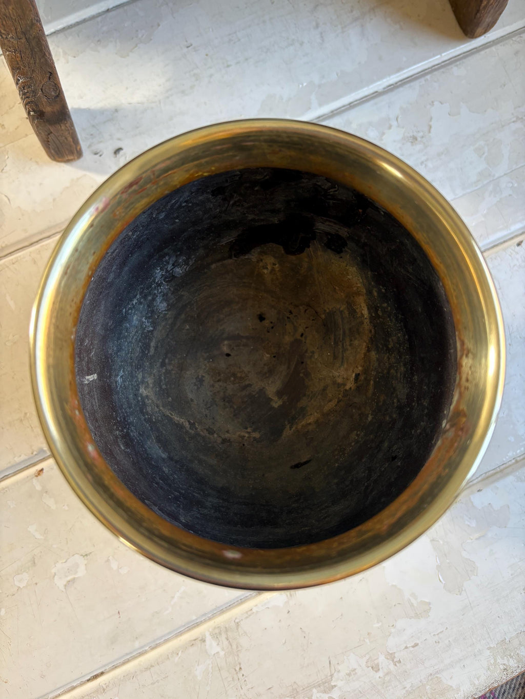 Old Brass Planter