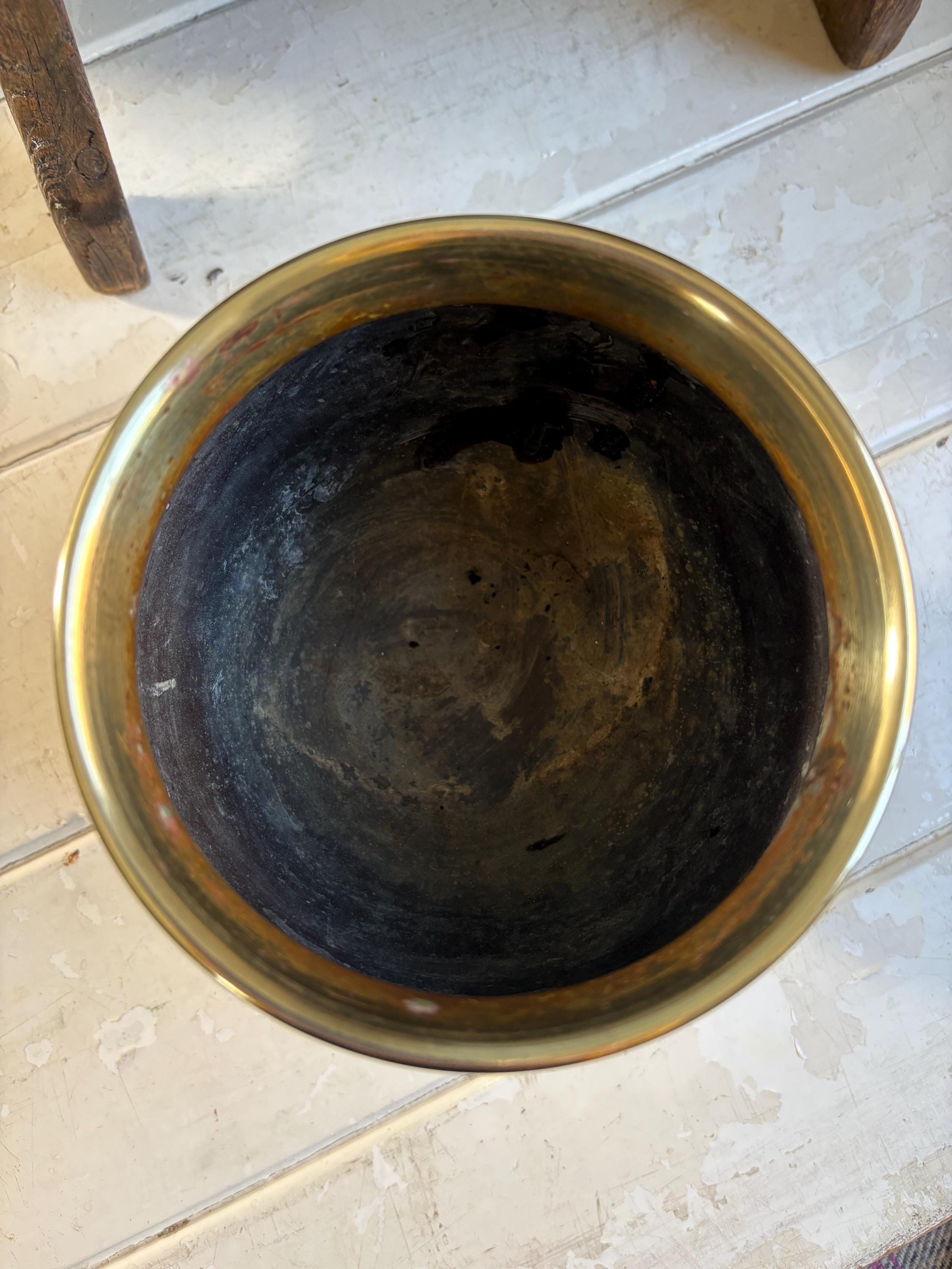 Old Brass Planter