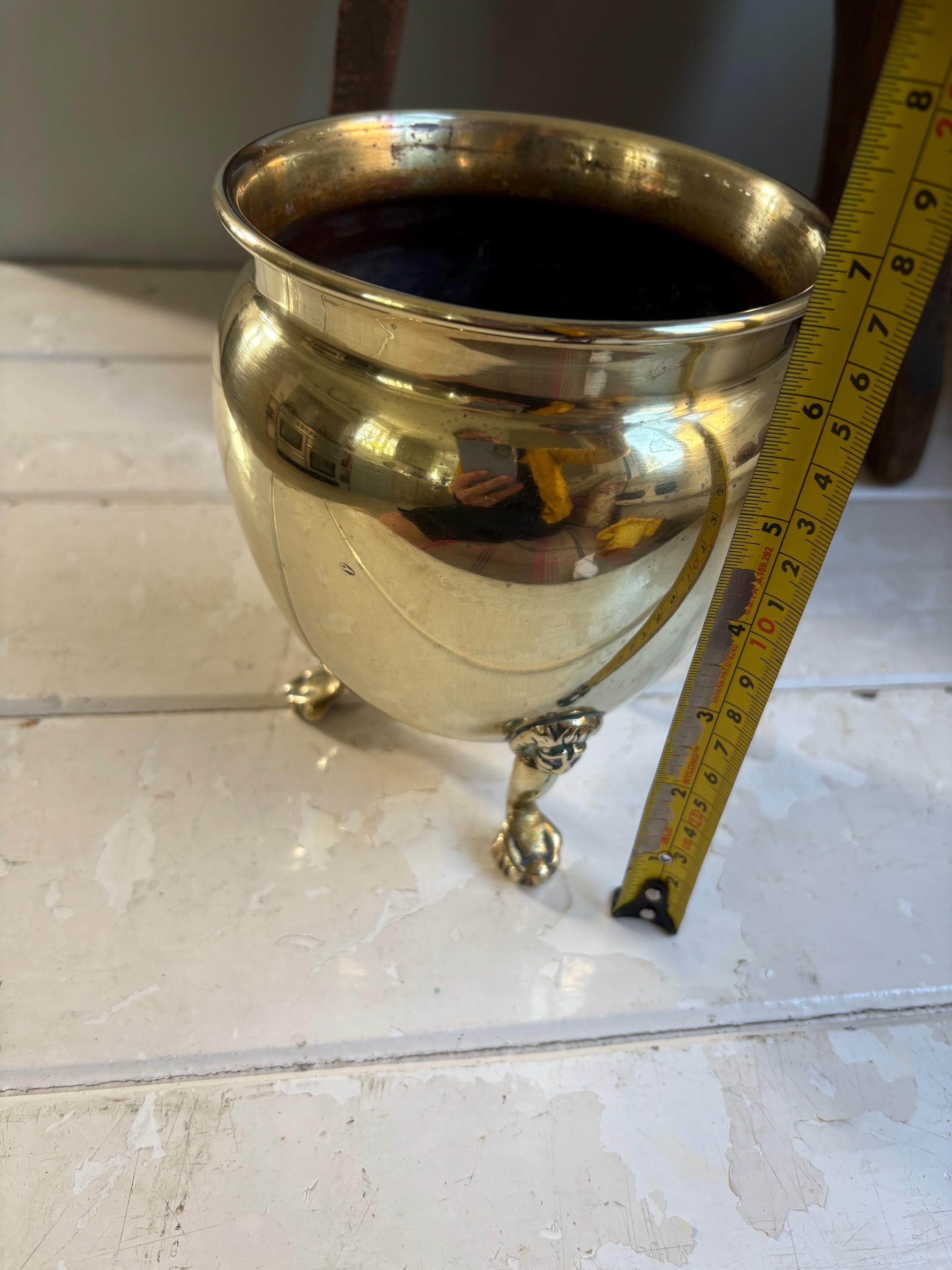 Old Brass Planter