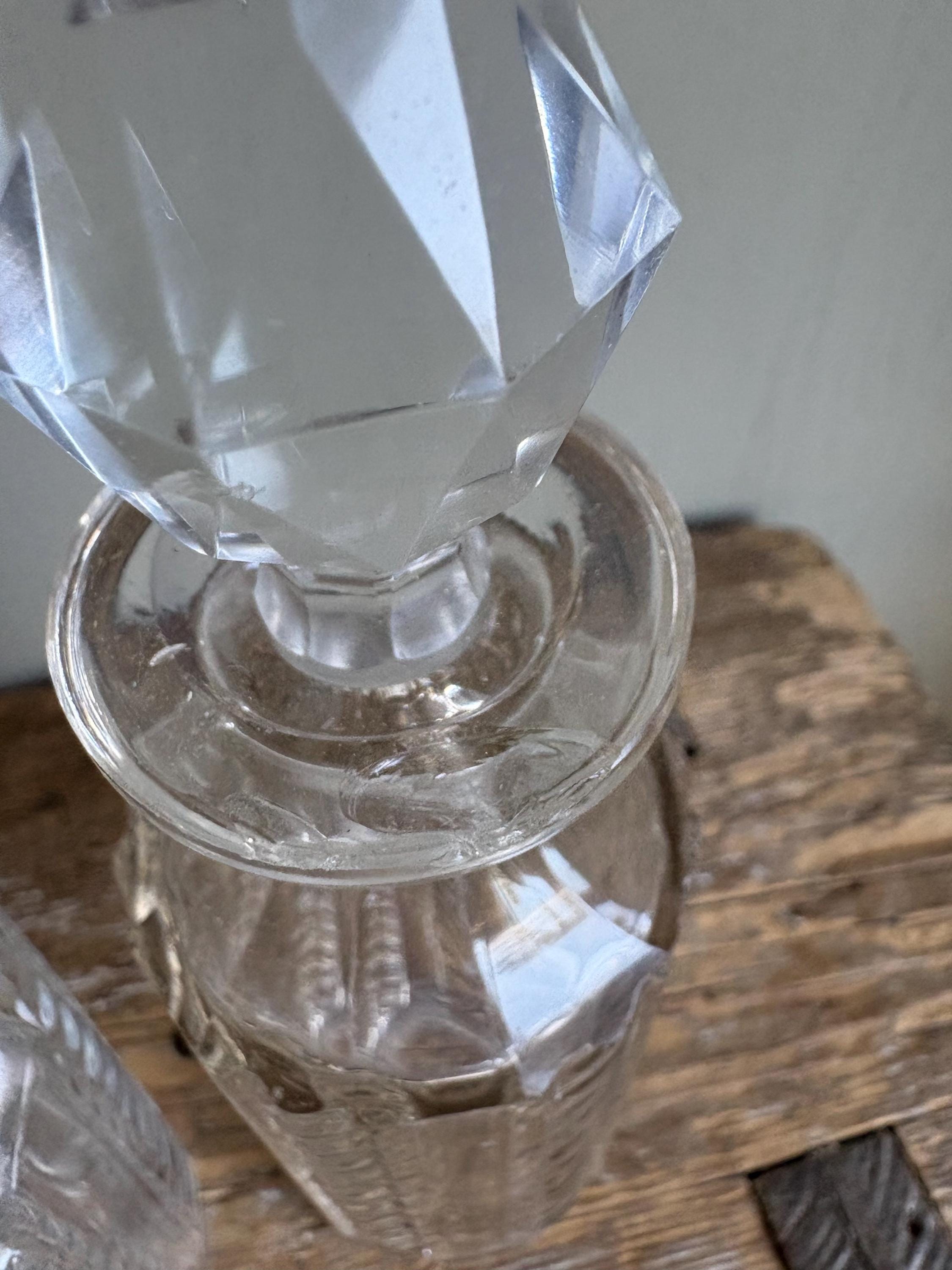 Antique Glass Cruet Set, Condiment Set