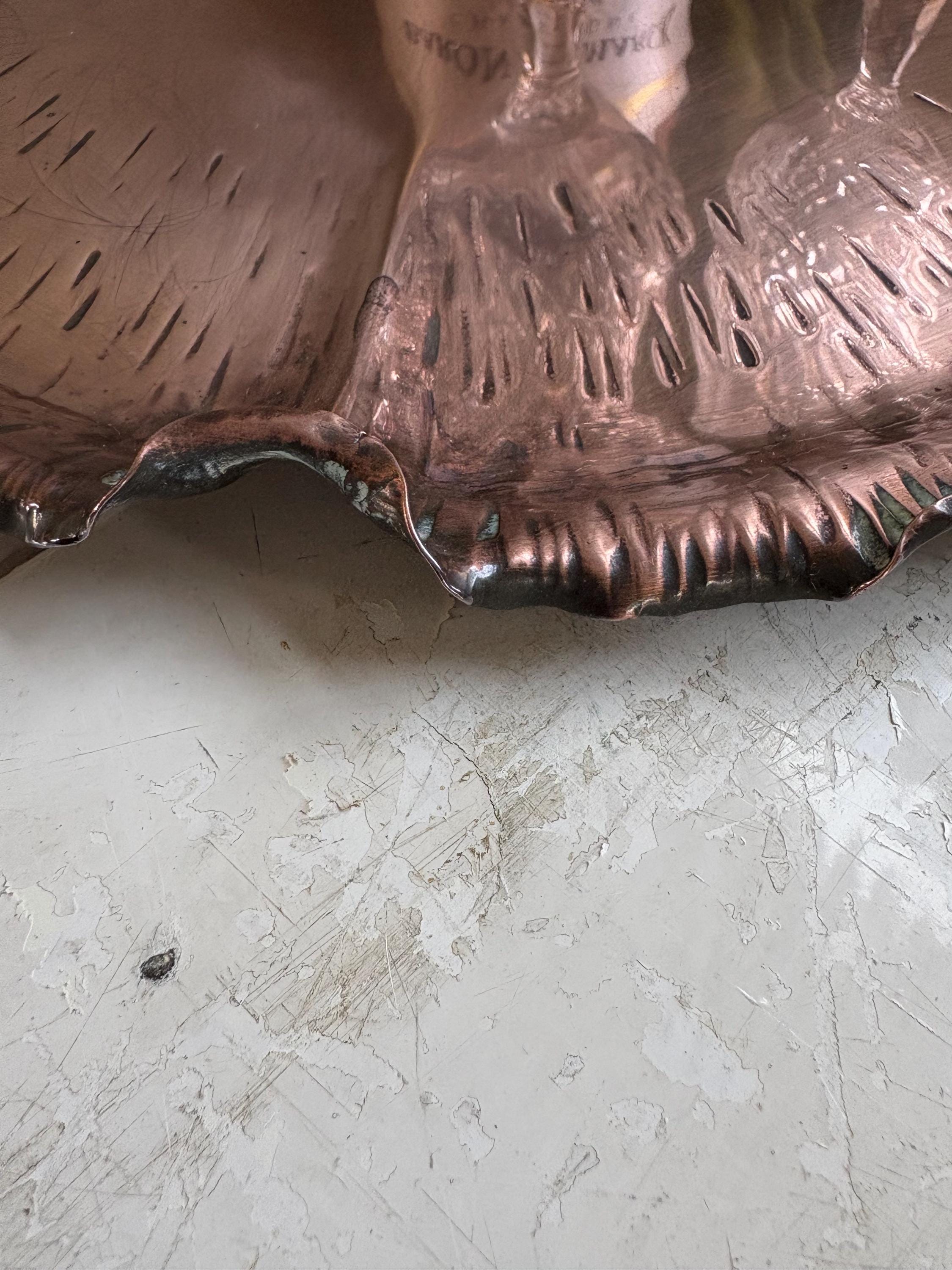 Copper Decorative Tray, Lily Pad Tray