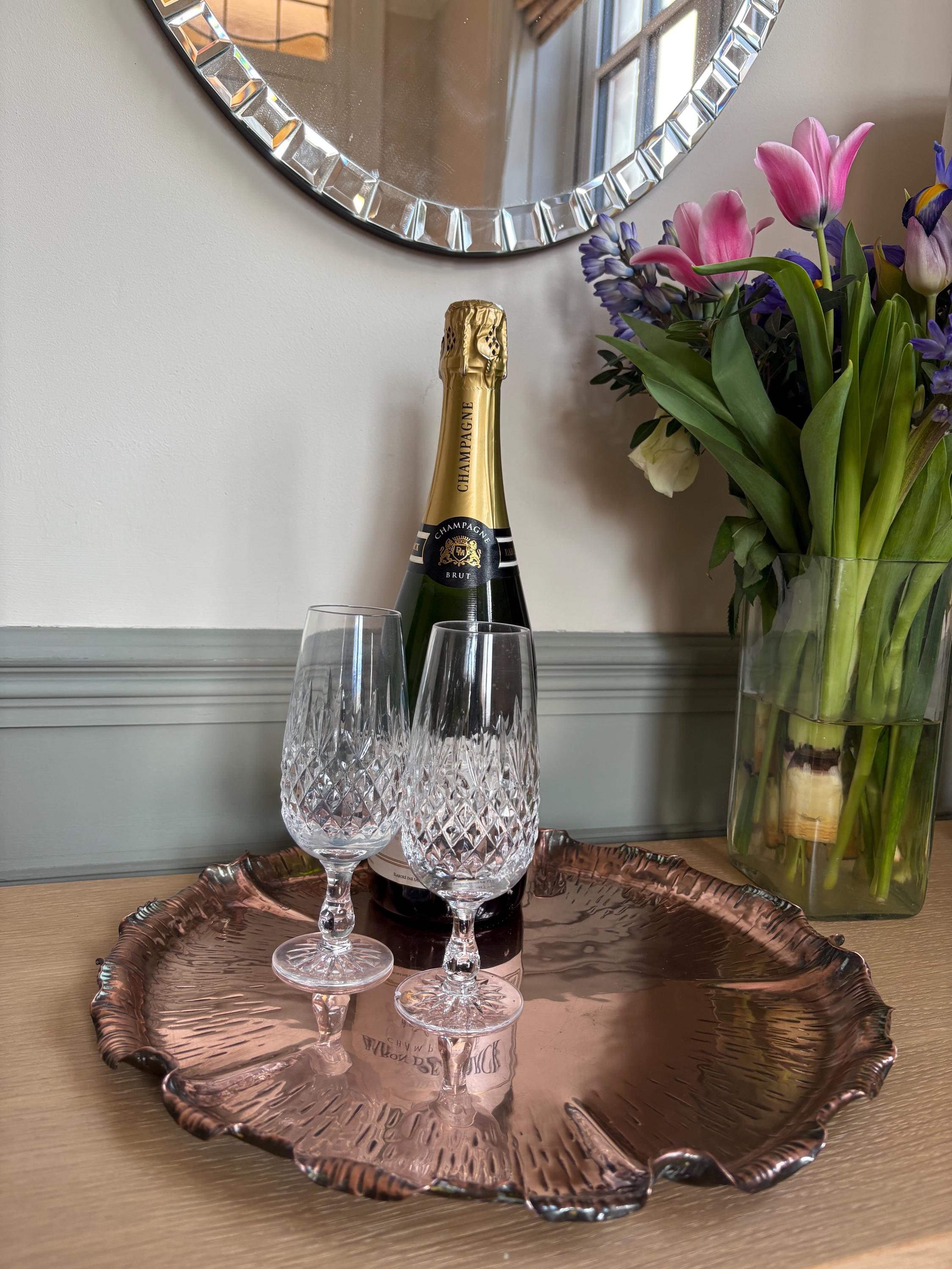 Copper Decorative Tray, Lily Pad Tray