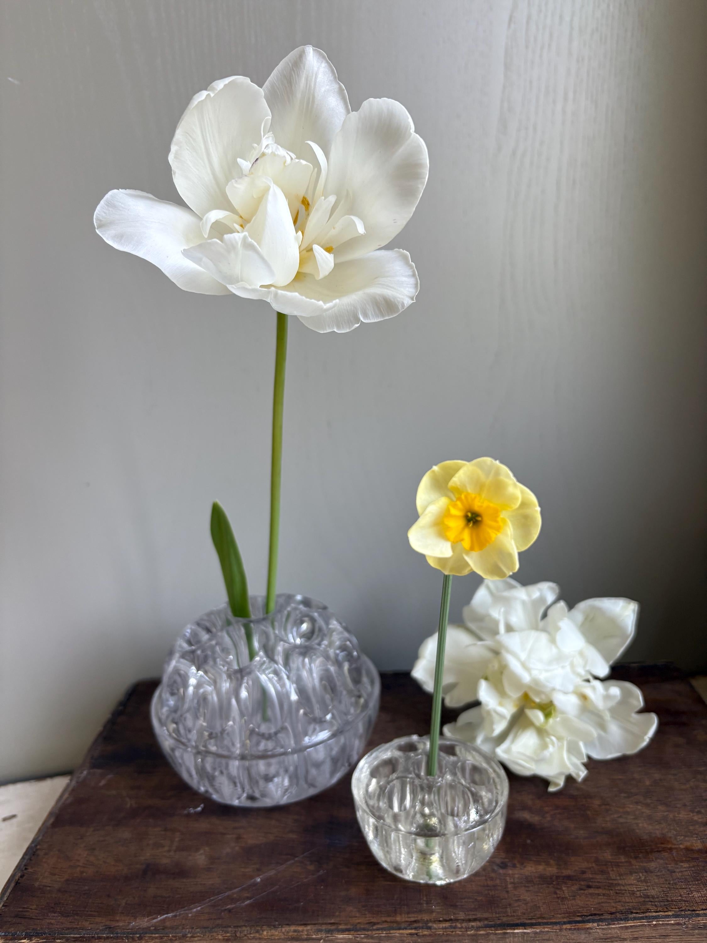 Two Vintage Glass Flower Frogs, Floristry, Flower Arranging