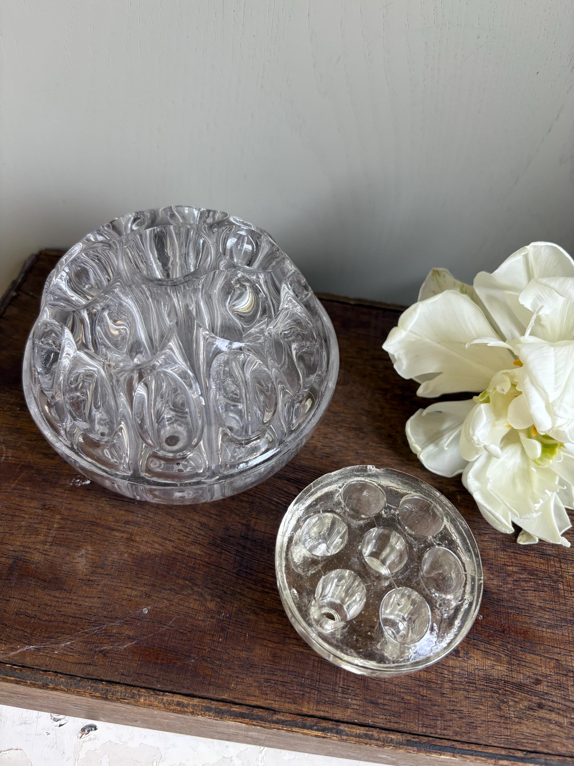 Two Vintage Glass Flower Frogs, Floristry, Flower Arranging