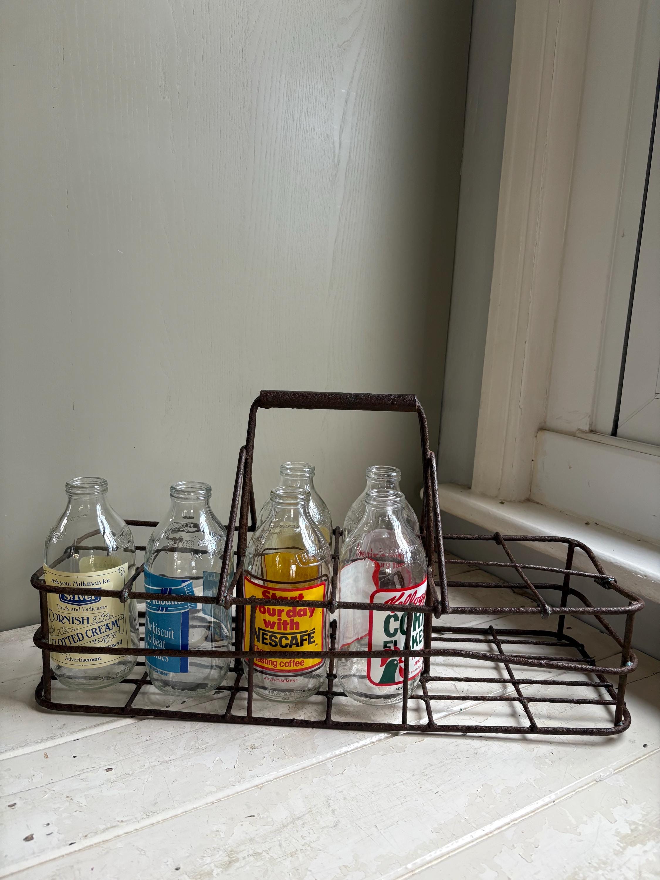 Vintage Milkmans Crate, Milk Carrier, Milk Crate.