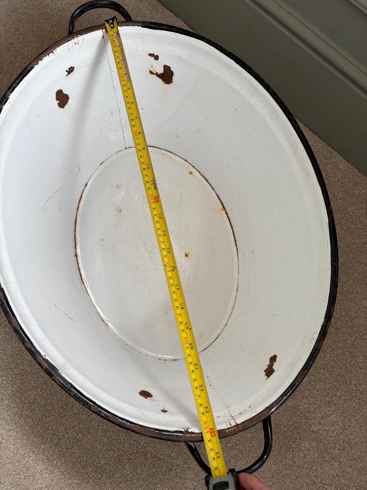 Enamelware Bathtub, Enamelware planter