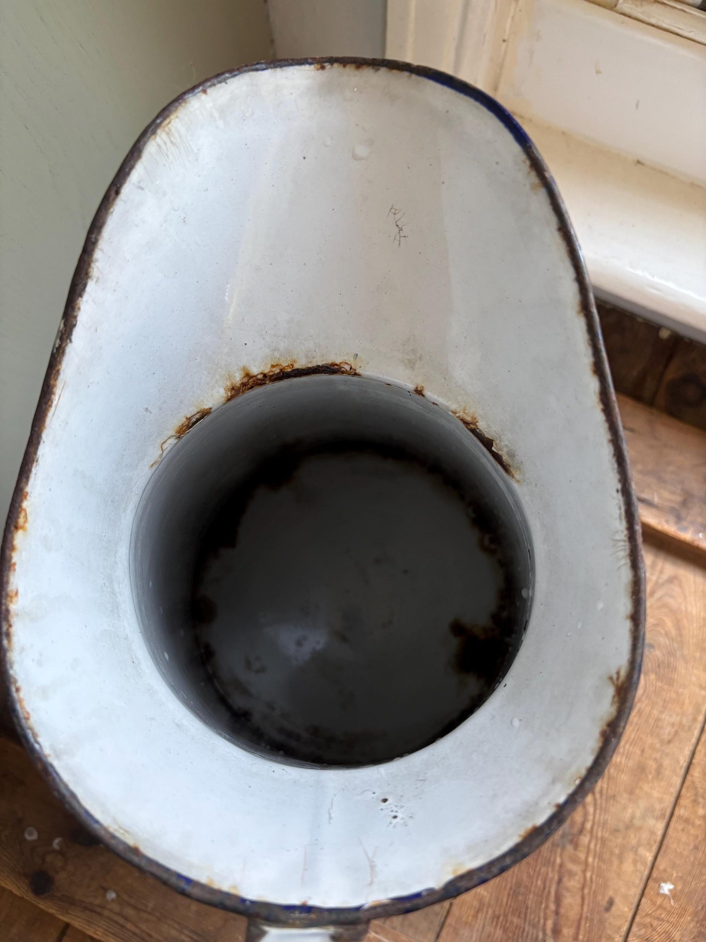 Enamelware Jug, Enamel pitcher, Vintage Ewer