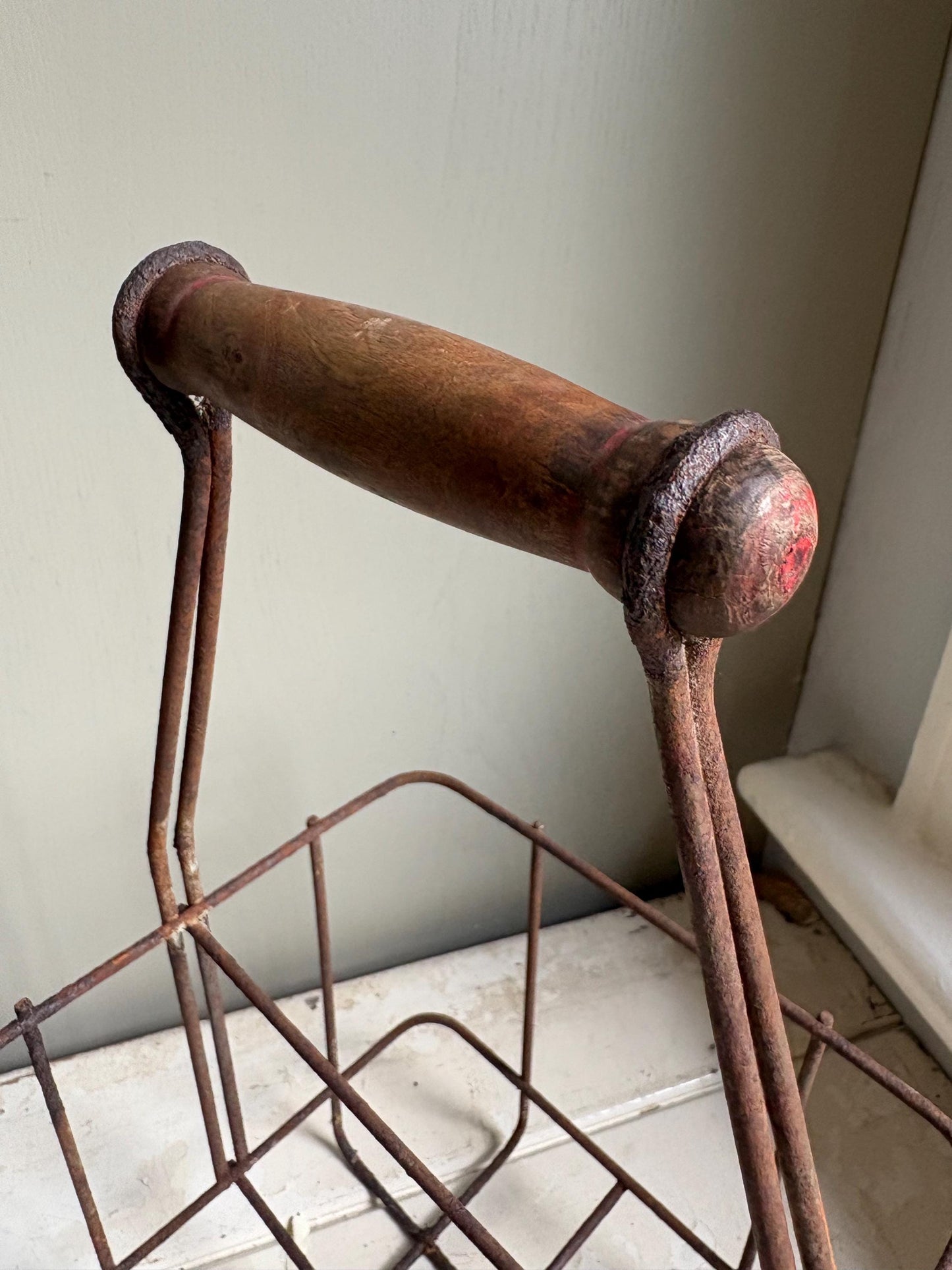 French Vintage Bottle Crate, Bottle Carrier