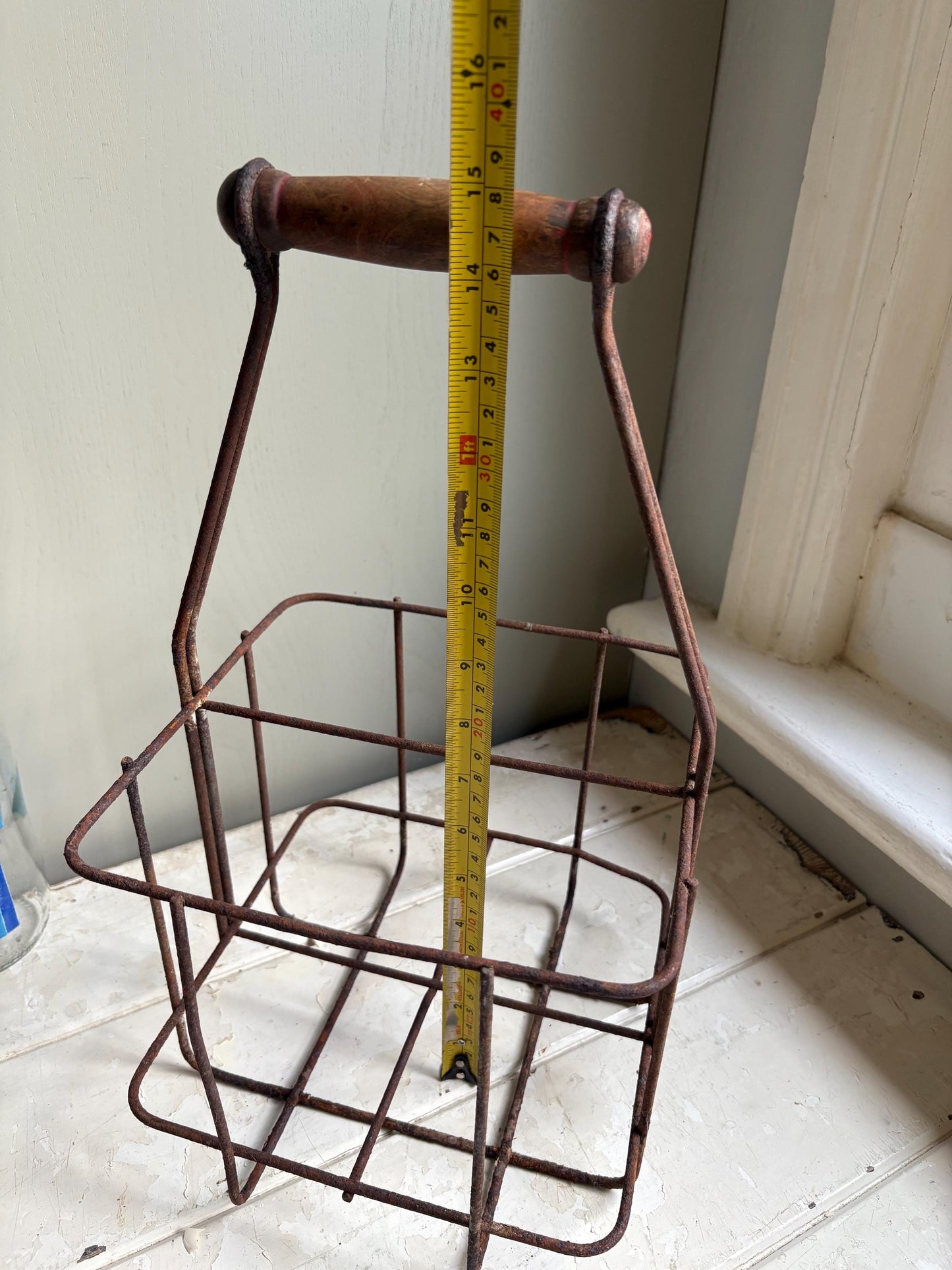 French Vintage Bottle Crate, Bottle Carrier