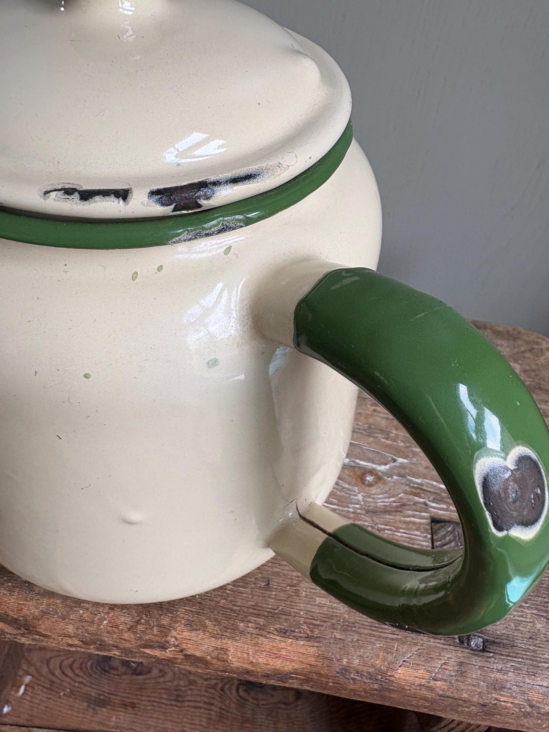 Vintage Enamel Tea Pot