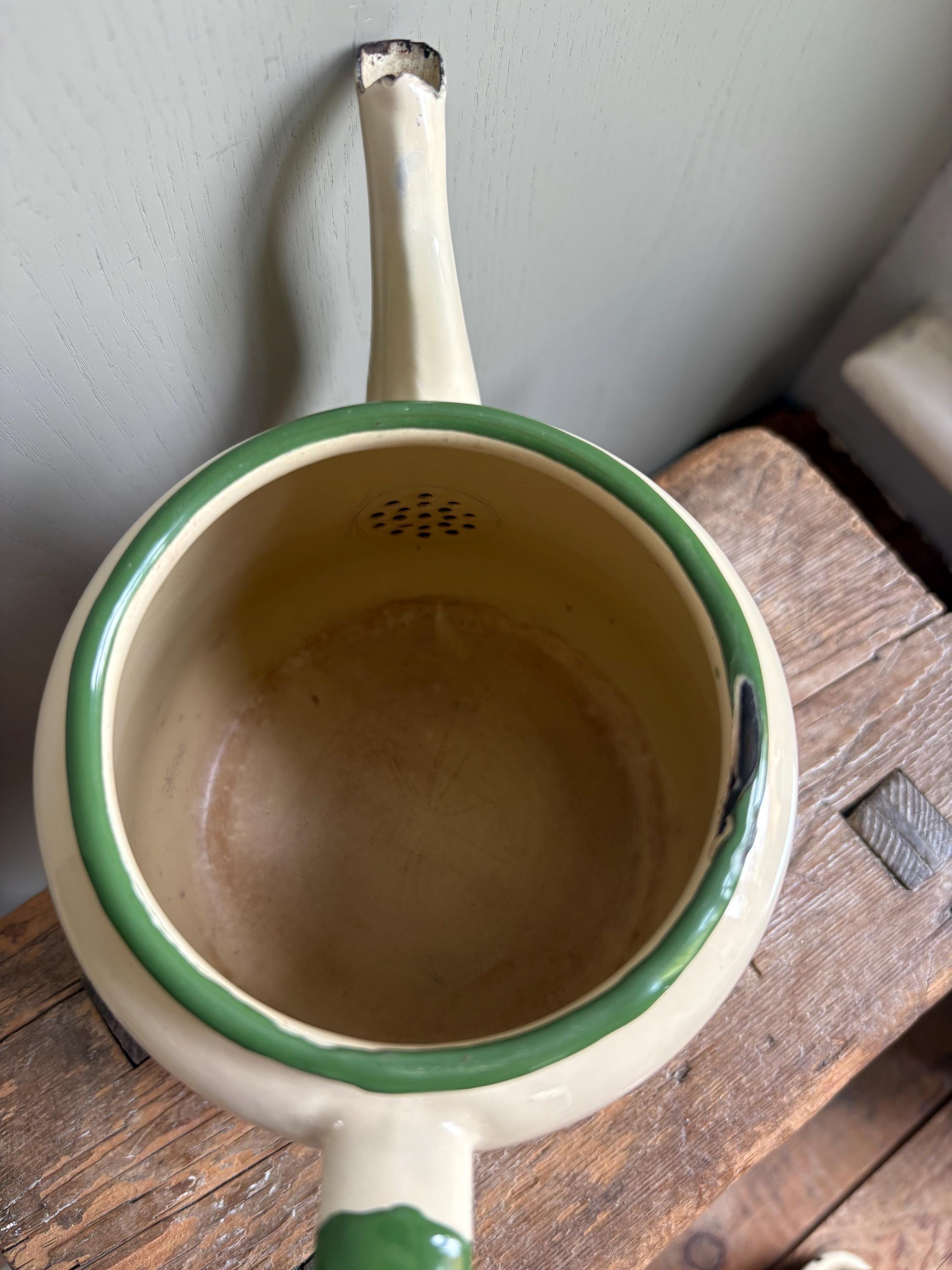 Vintage Enamel Tea Pot