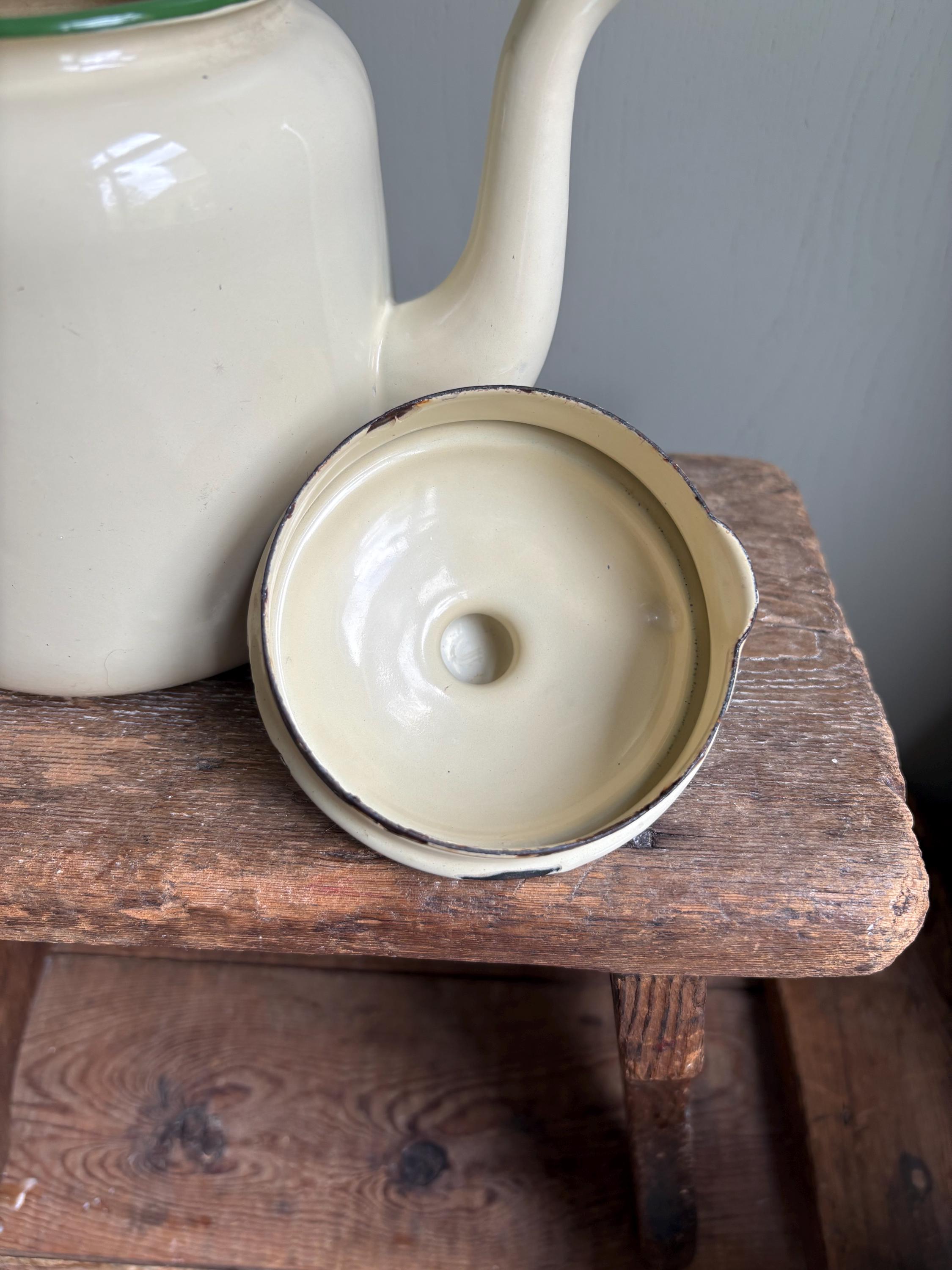 Vintage Enamel Tea Pot