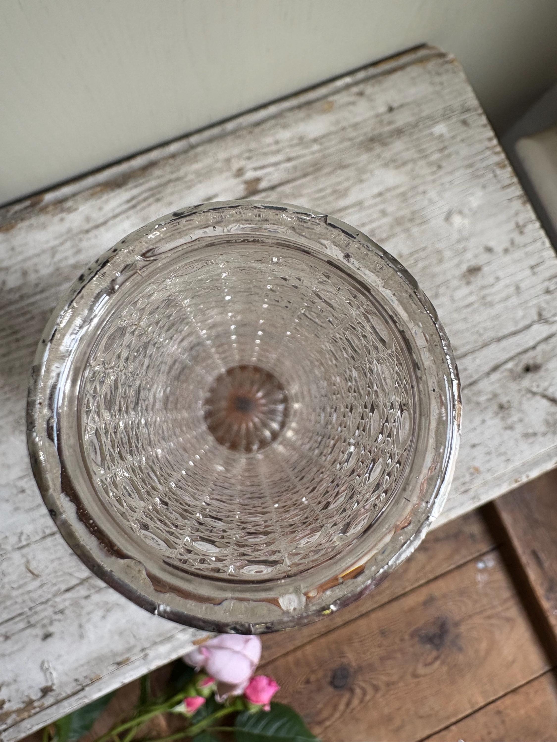 Pressed Glass Vintage Vase, Flowe Vase