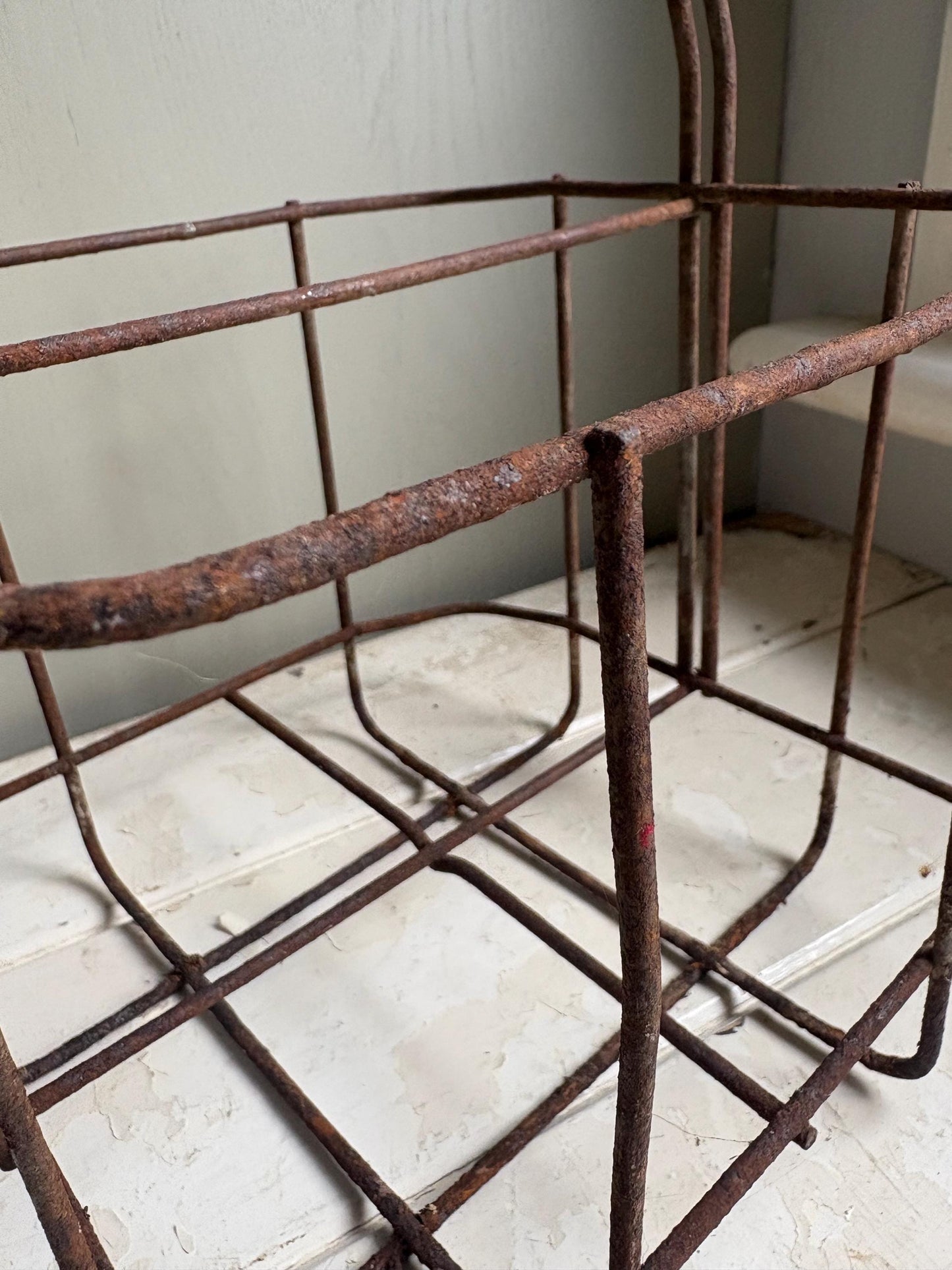 French Vintage Bottle Crate, Bottle Carrier