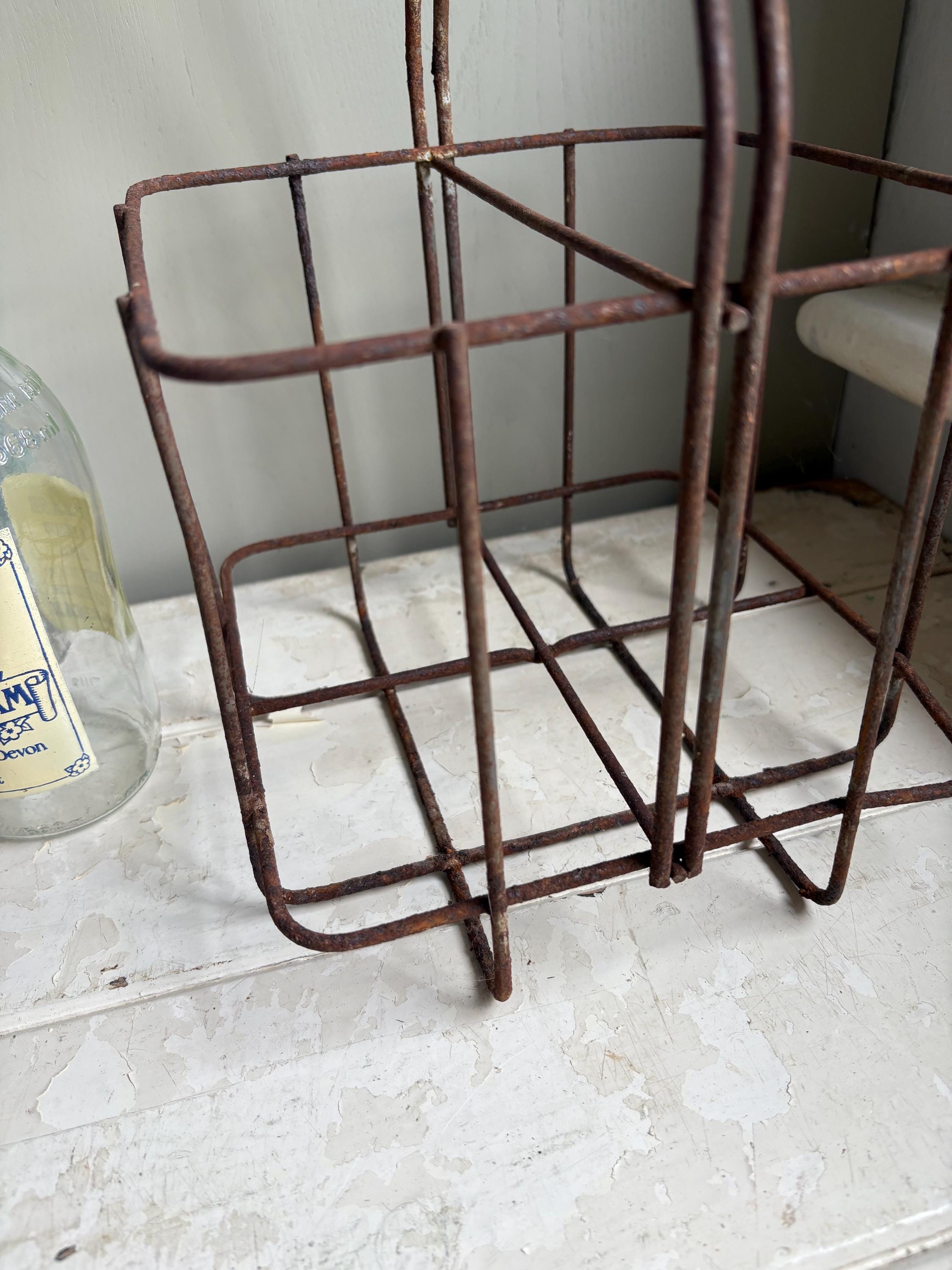 French Vintage Bottle Crate, Bottle Carrier