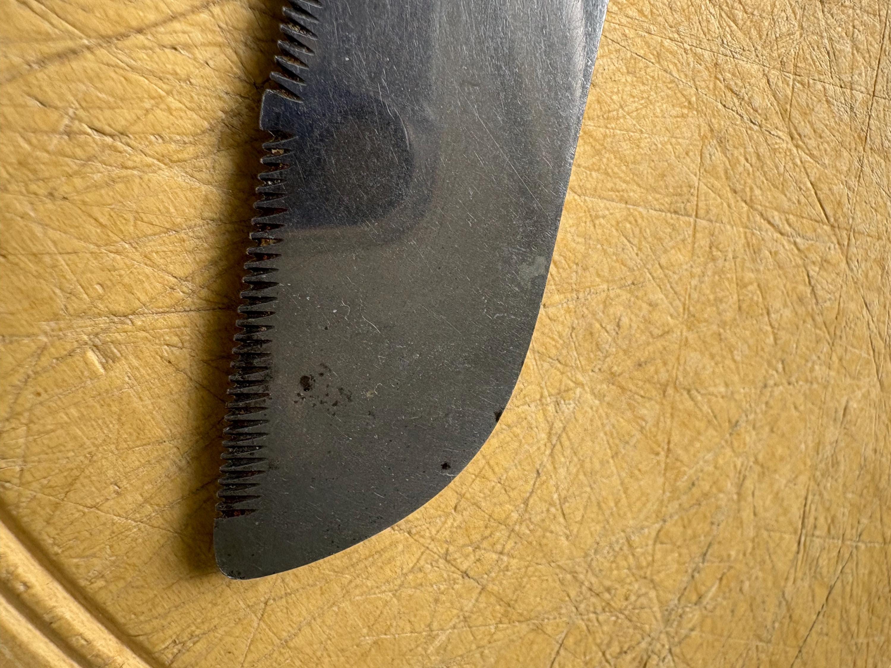 Old Bread Slicer, Carved Handle Bread Slicer, Kitchenalia