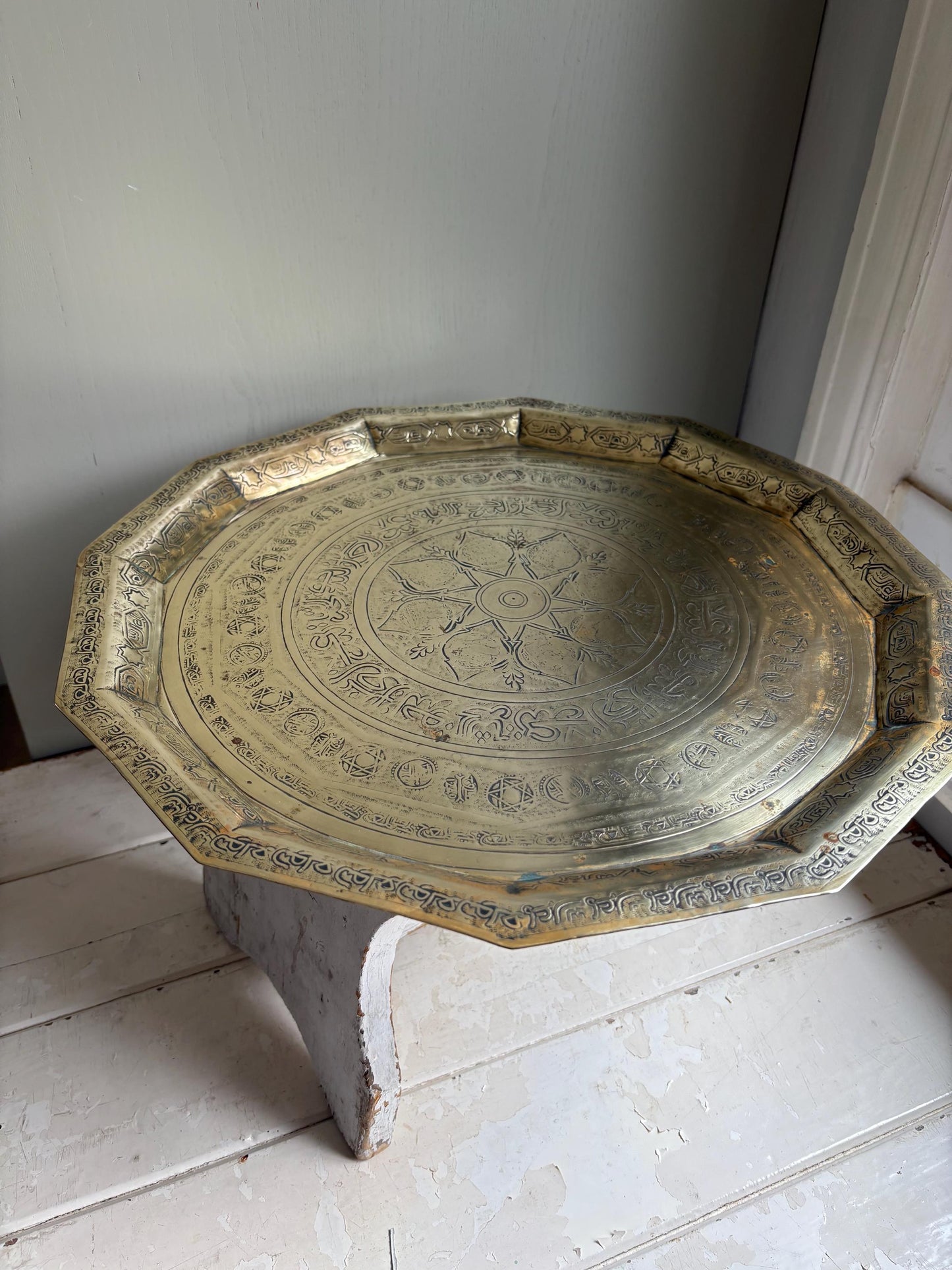 Brass Engraved Tray, Brass Charger