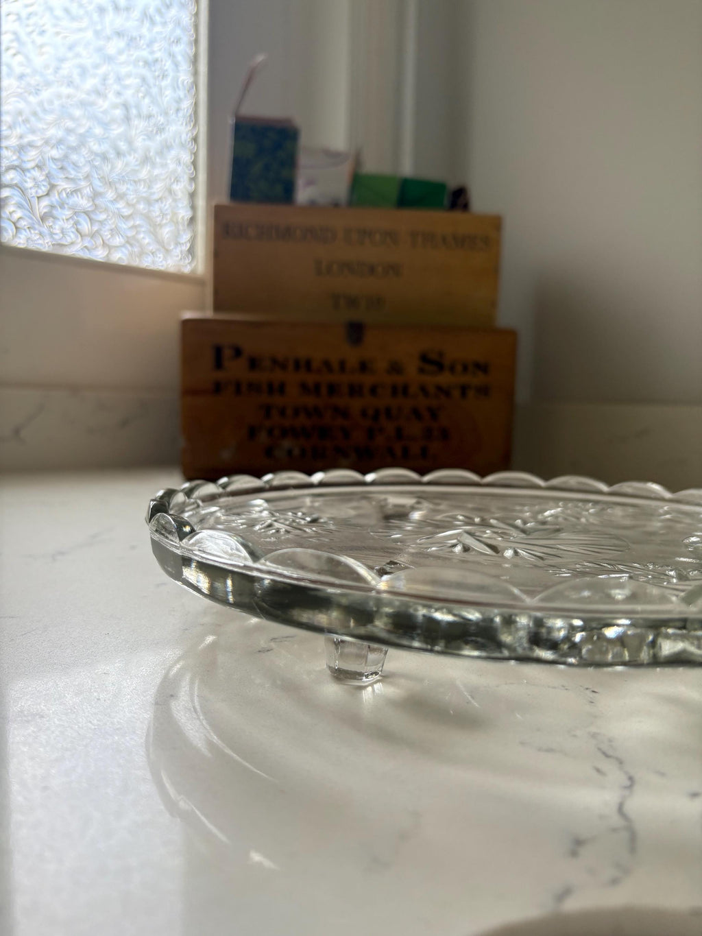 Vintage Glass Cake Stand