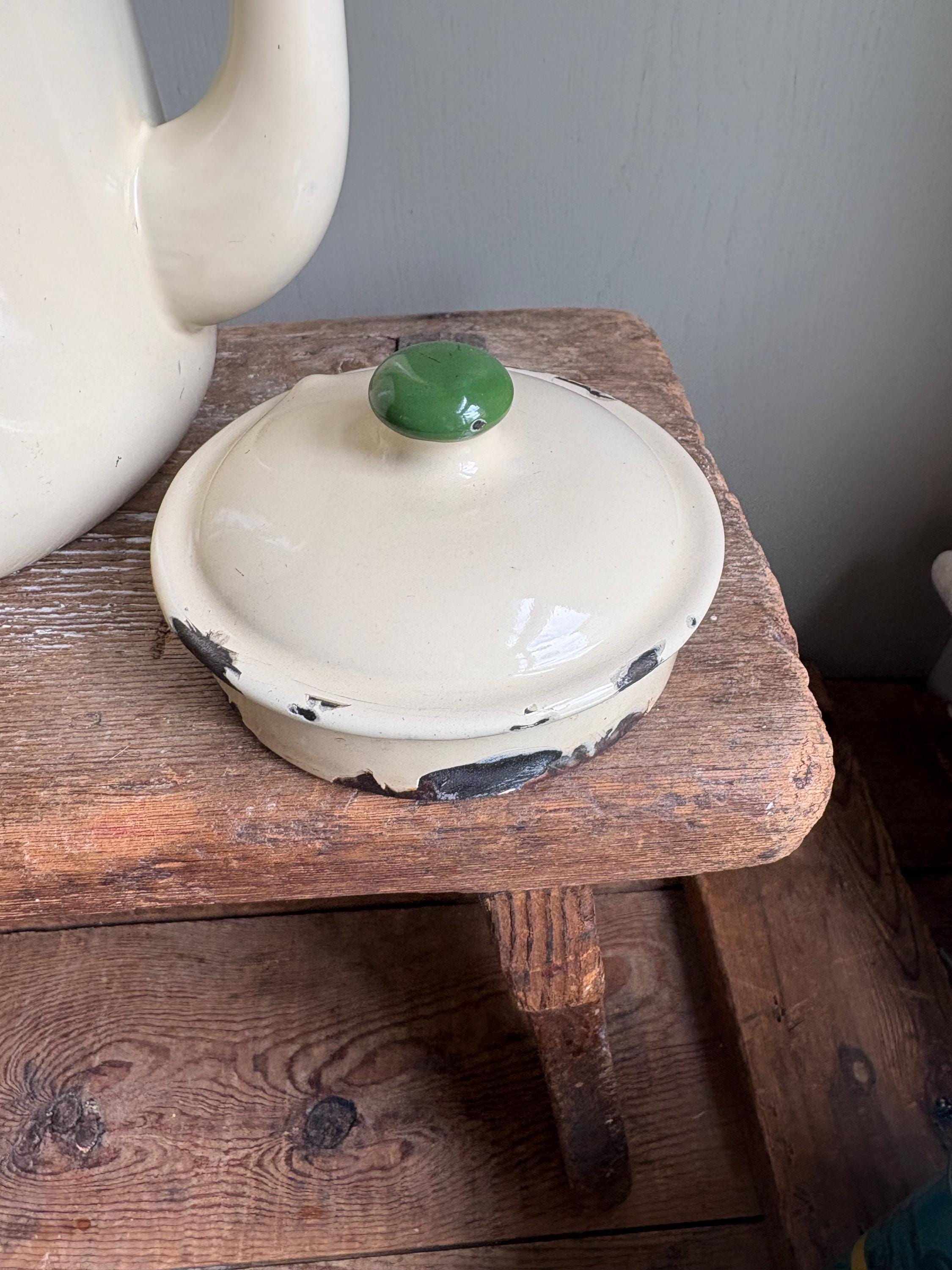 Vintage Enamel Tea Pot