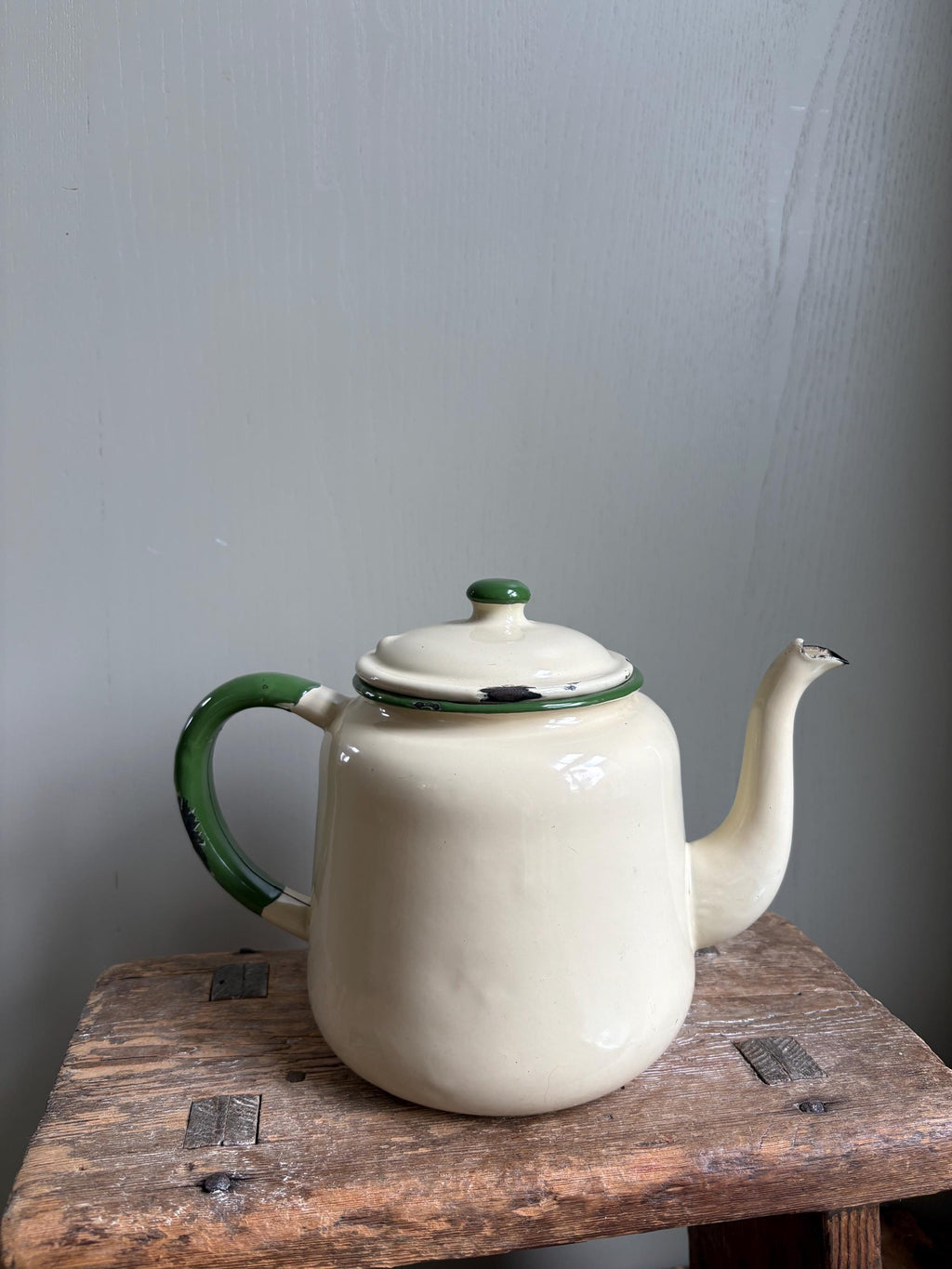 Vintage Enamel Tea Pot