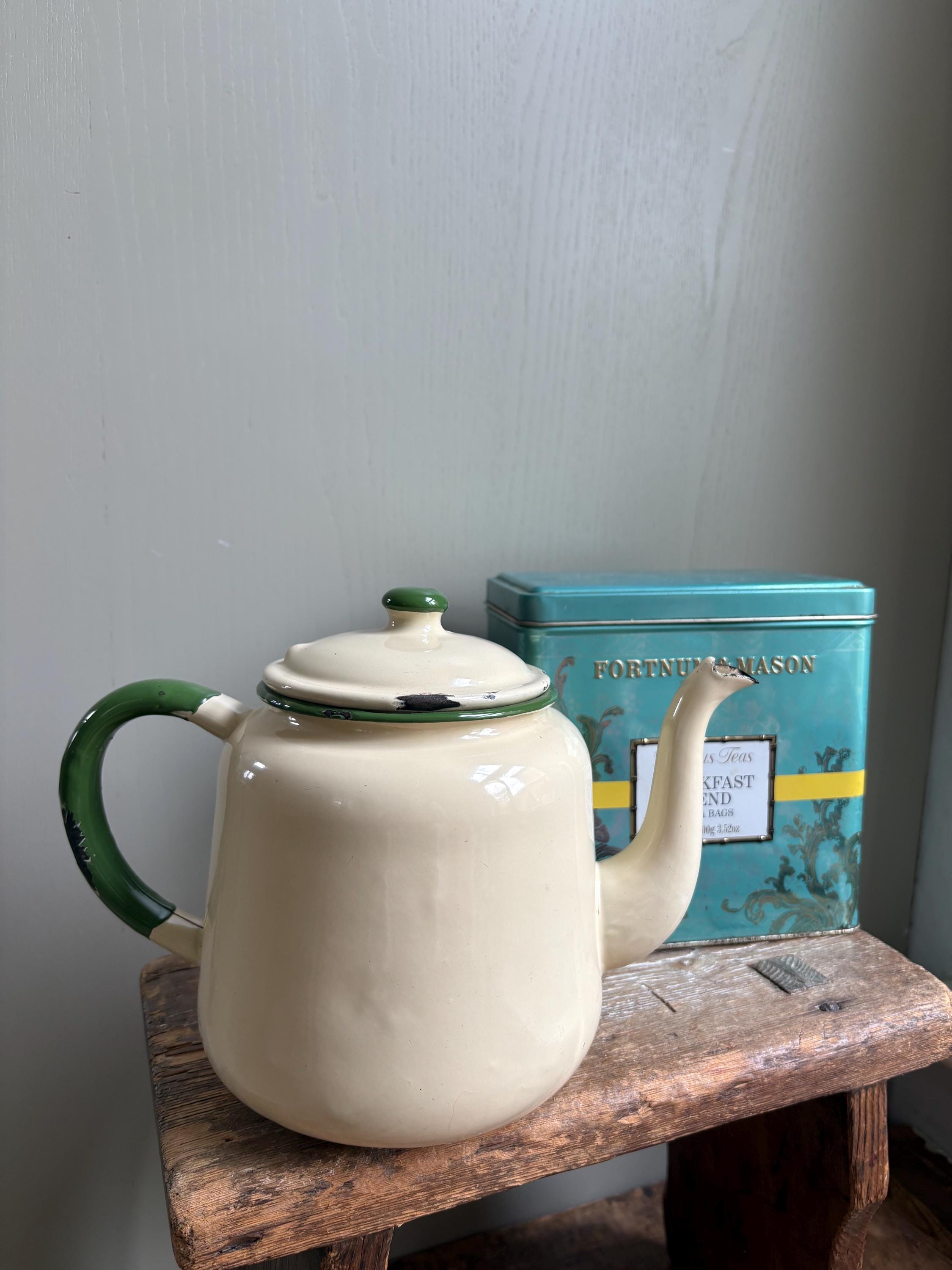 Vintage Enamel Tea Pot