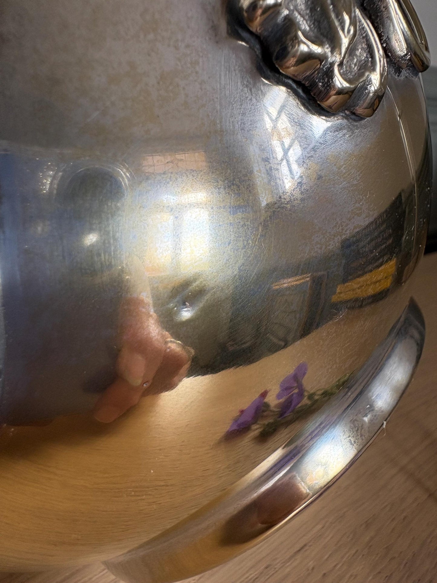 Art Nouveau Silver plated bowl/planter.