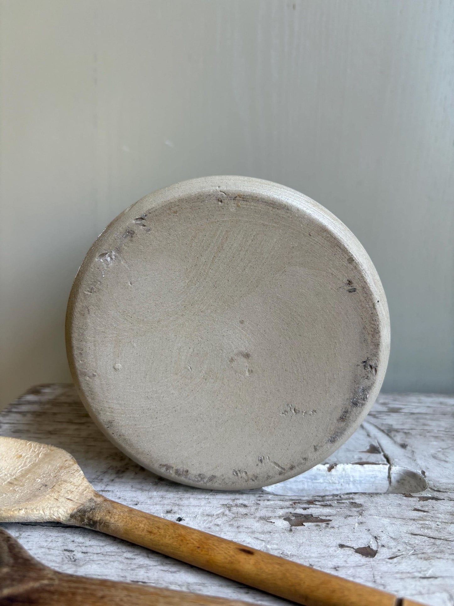 Glazed Stoneware Jar, Vintage Storage Jar.