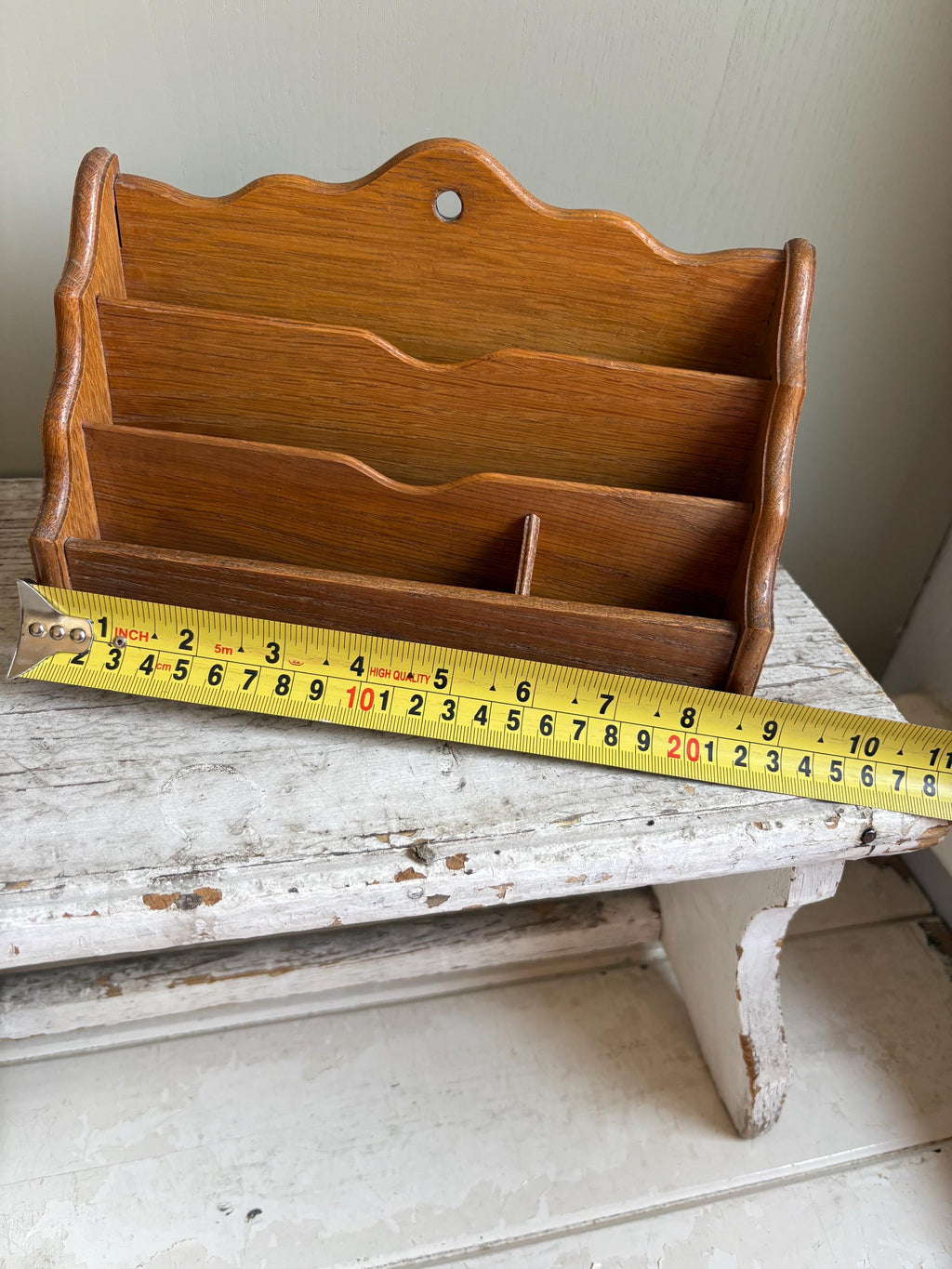 Vintage Wooden Letter Rack, Wall Hanging Letter Rack.