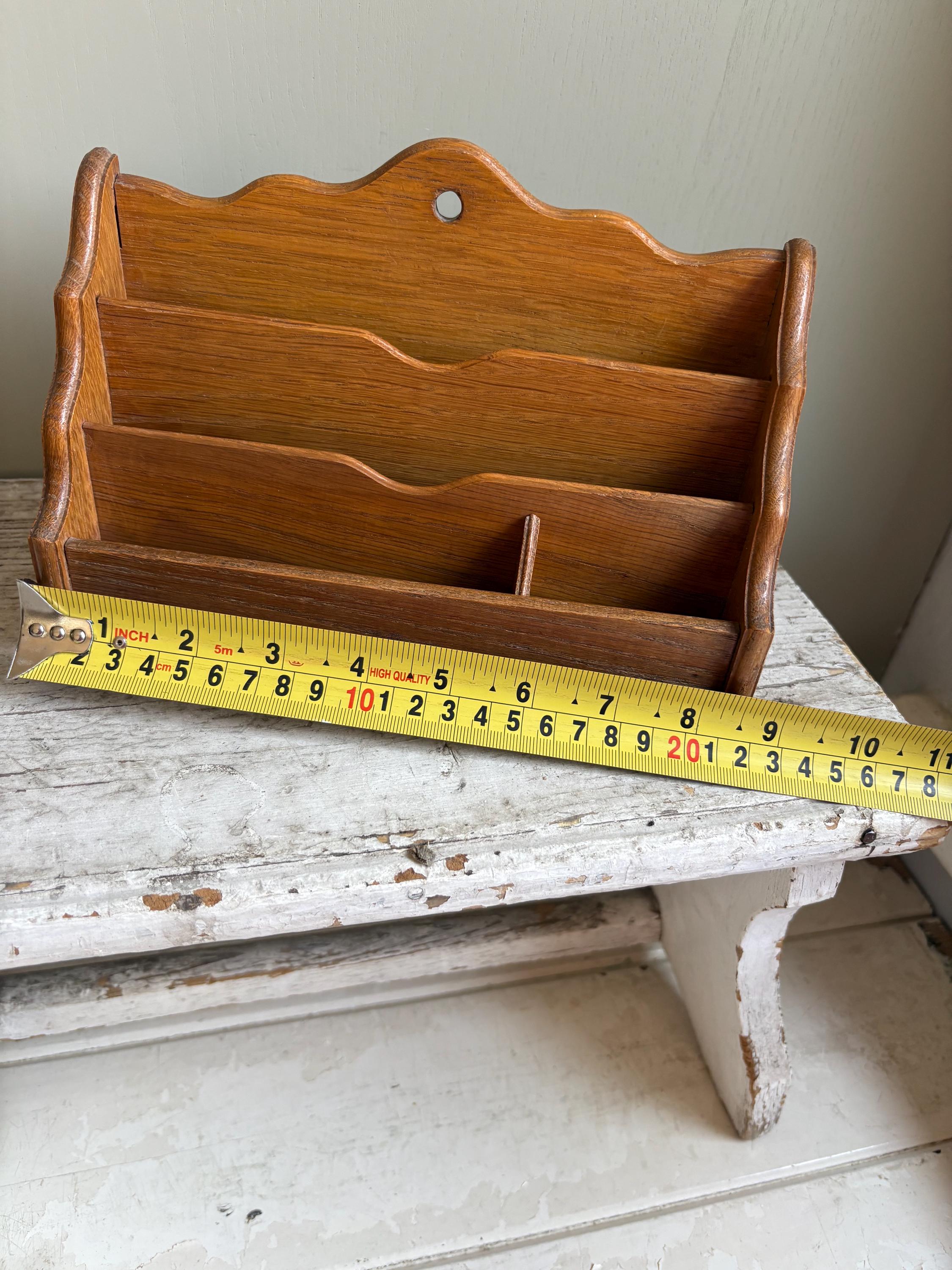 Vintage Wooden Letter Rack, Wall Hanging Letter Rack.