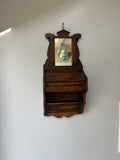Antique Hanging Mirror With Glove Box, Shaving Mirror, Vanity Mirror.