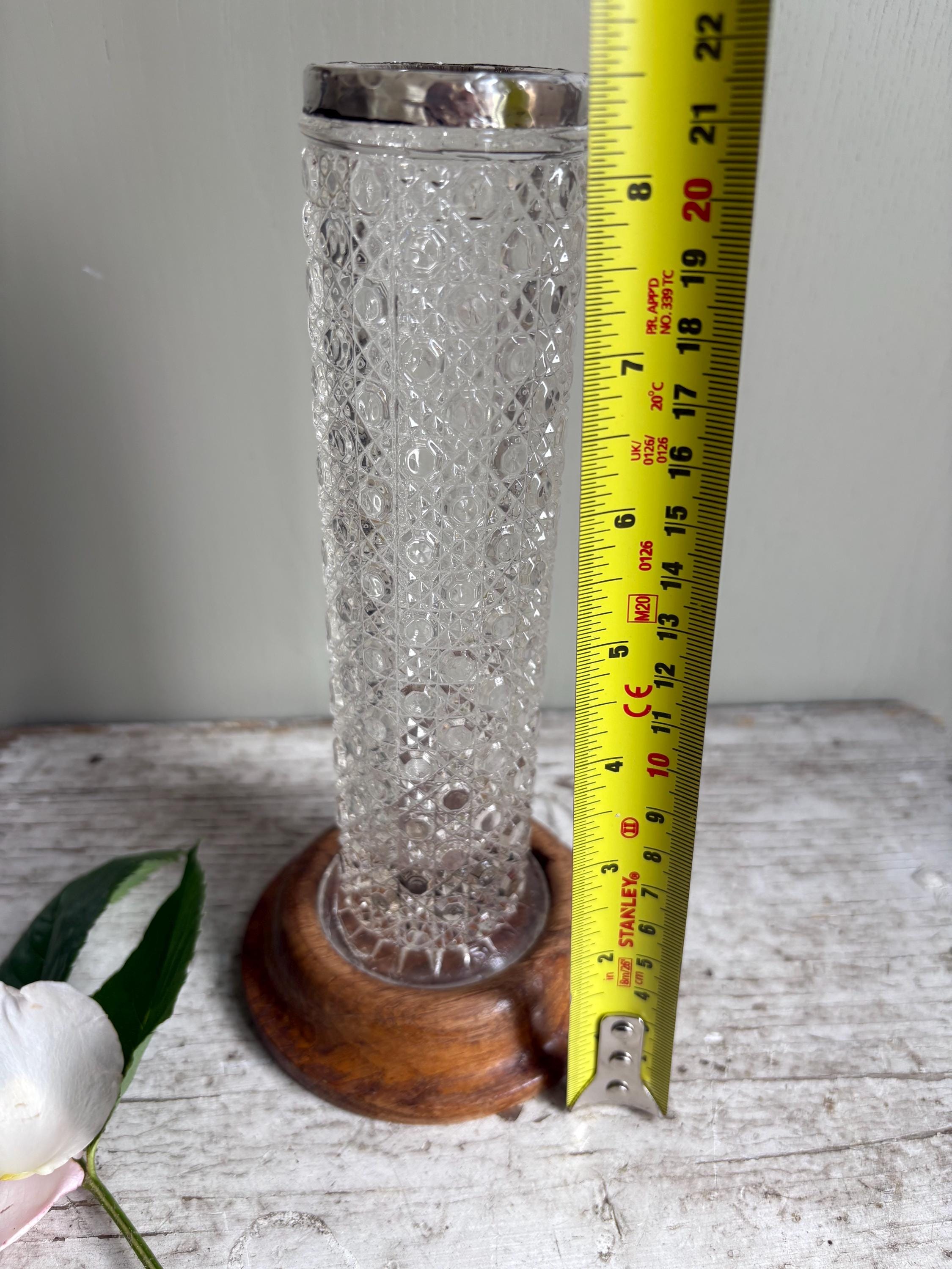 Pressed Glass Vintage Vase, Flowe Vase